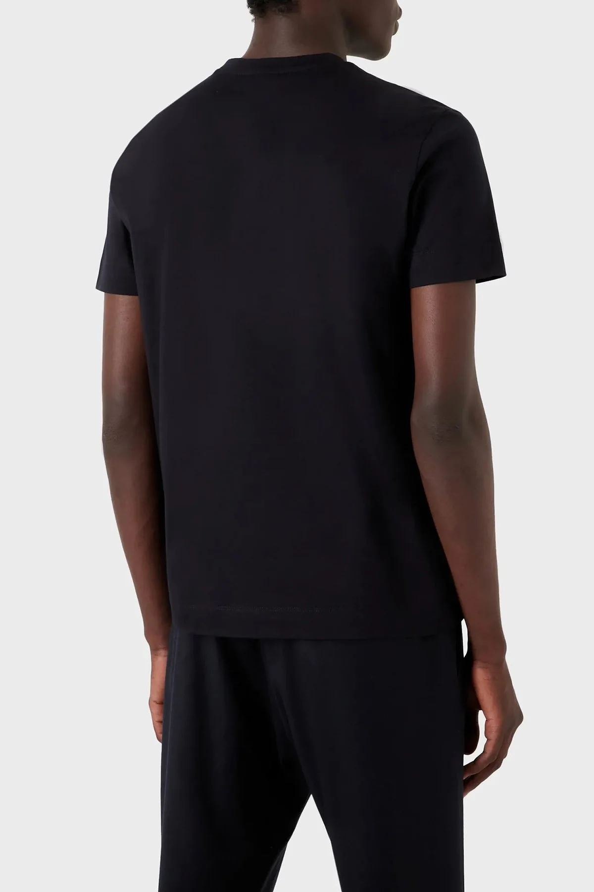 Emporio Armani % 100 Pamuk Regular Fit Bisiklet Yaka Erkek T Shirt 6L1TS6 1JSAZ 0920 LACİVERT - 3