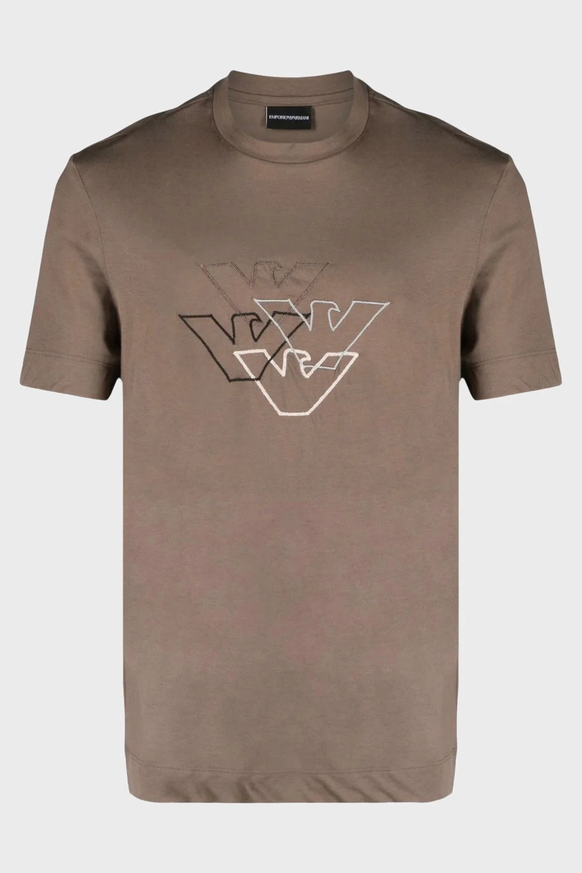 Emporio Armani % 100 Pamuk Regular Fit Bisiklet Yaka Erkek T Shirt 6R1T74 1JPZZ 04B3 KAHVE - 5