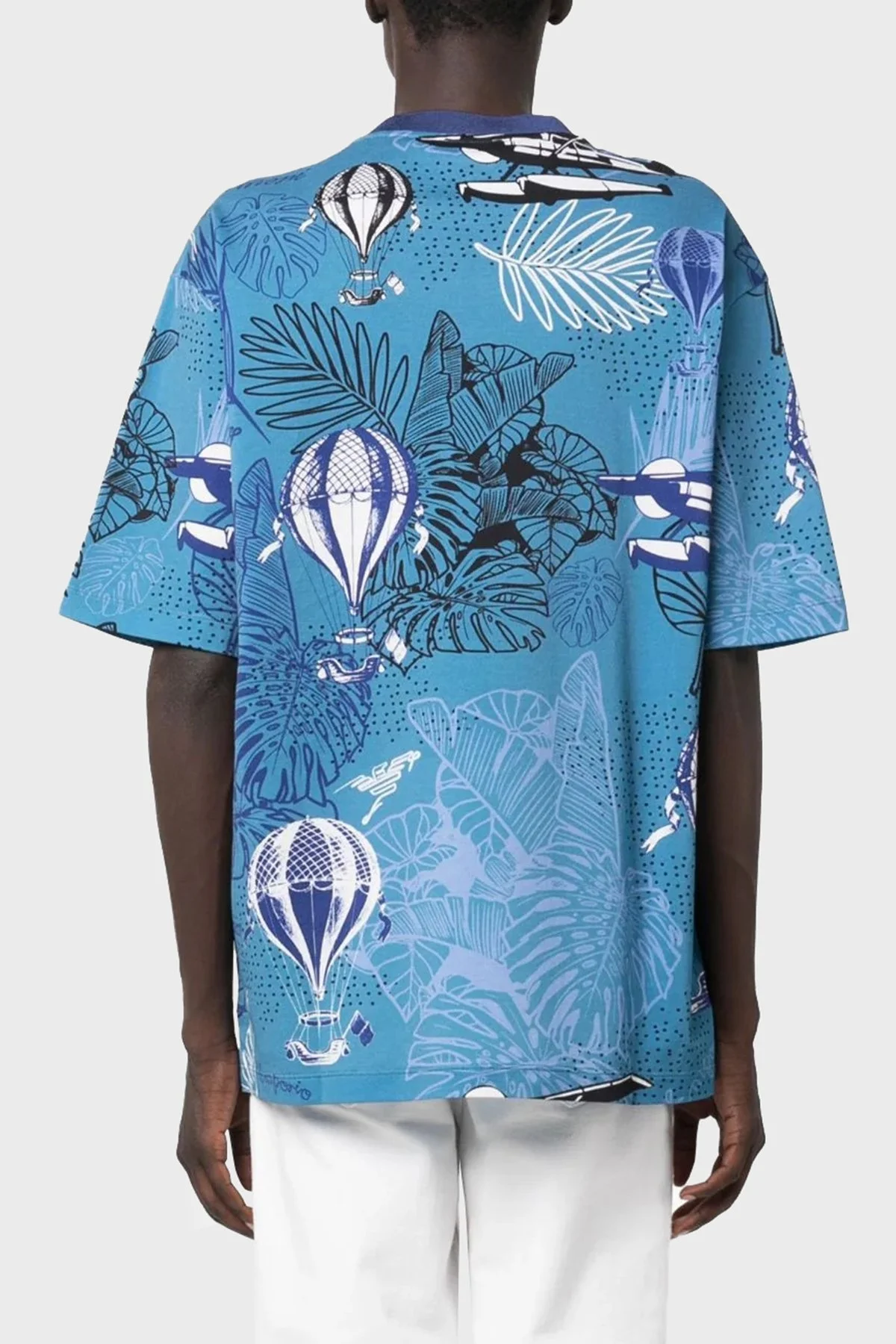 Emporio Armani % 100 Pamuk Regular Fit Bisiklet Yaka Erkek T Shirt 6R1T8P 1J7EZ F713 MAVİ-LACİVERT - 3