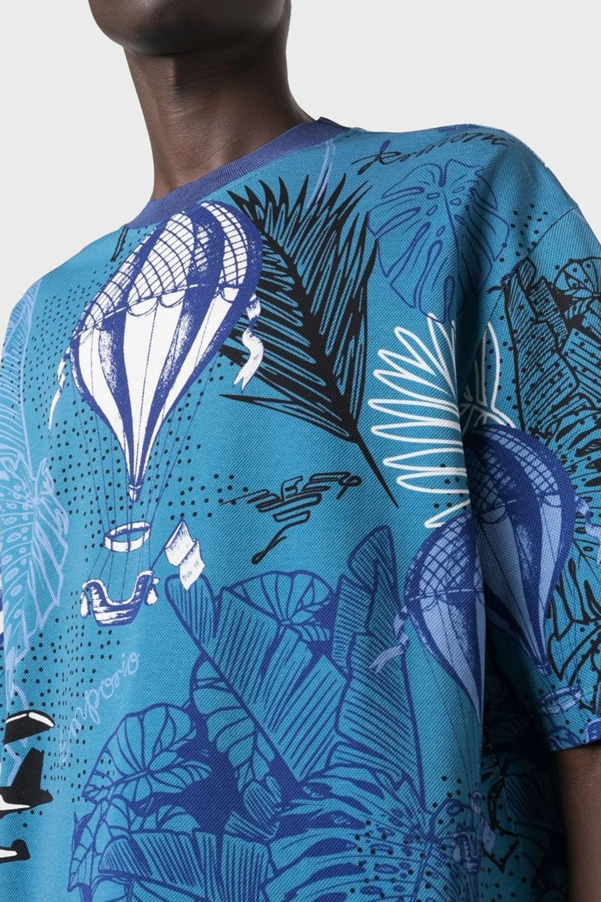 Emporio Armani % 100 Pamuk Regular Fit Bisiklet Yaka Erkek T Shirt 6R1T8P 1J7EZ F713 MAVİ-LACİVERT - 4