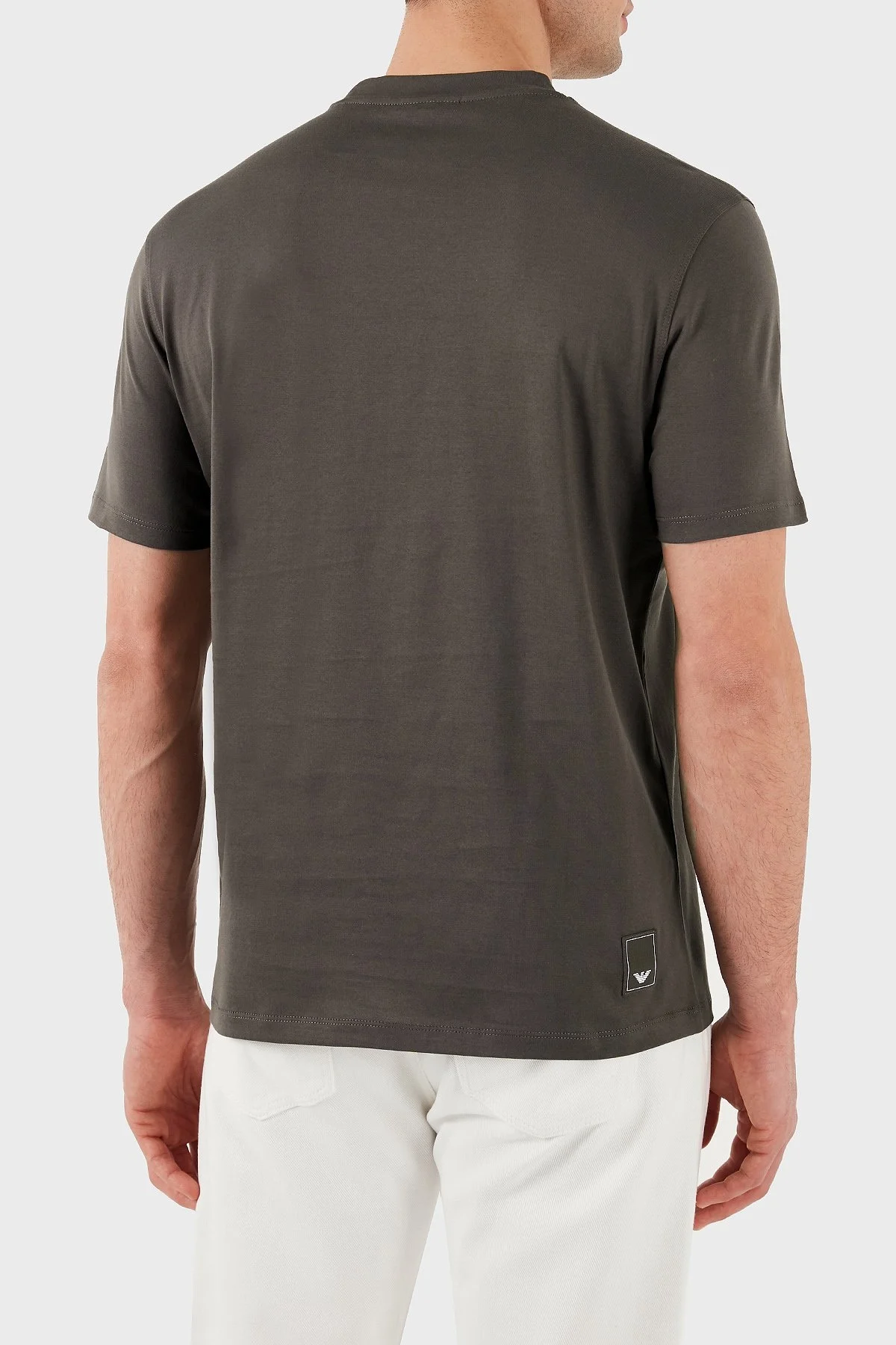 Emporio Armani % 100 Pamuk Regular Fit Bisiklet Yaka Erkek T Shirt EM000983 AF13669 U6200 KAHVE - 3