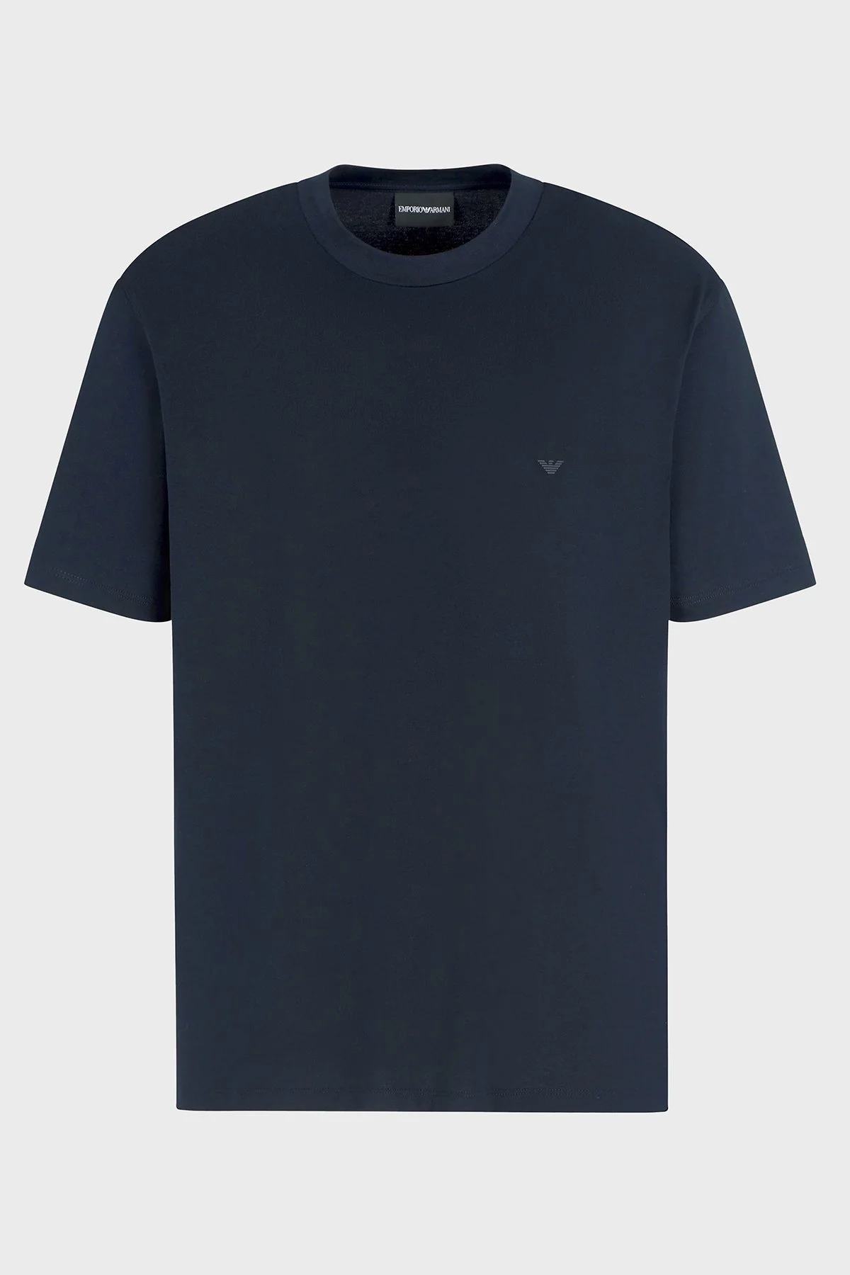 Emporio Armani % 100 Pamuk Regular Fit Bisiklet Yaka Erkek T Shirt EM000983 AF13669 UB118 LACİVERT - 5