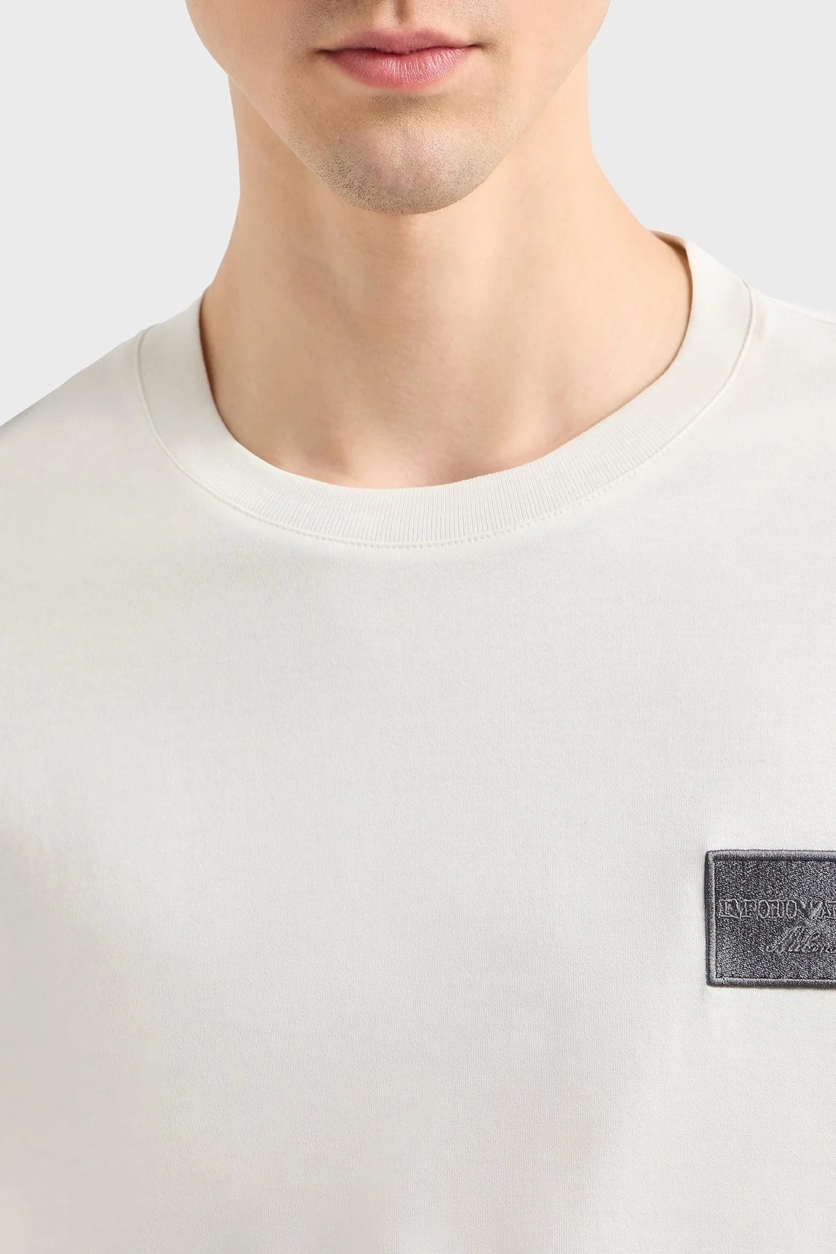 Emporio Armani % 100 Pamuk Regular Fit Bisiklet Yaka Erkek T Shirt EM001018 AF12926 U0003 BEYAZ - 5