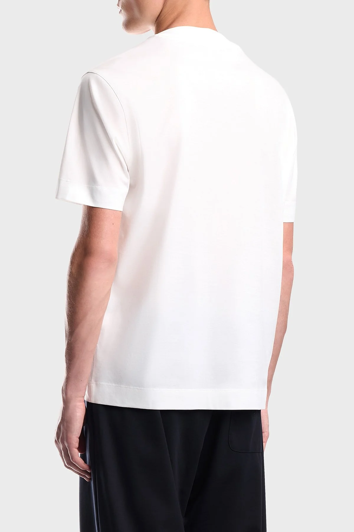 Emporio Armani % 100 Pamuk Regular Fit Bisiklet Yaka Erkek T Shirt EM006779 AF28078 U0003 Beyaz - 3