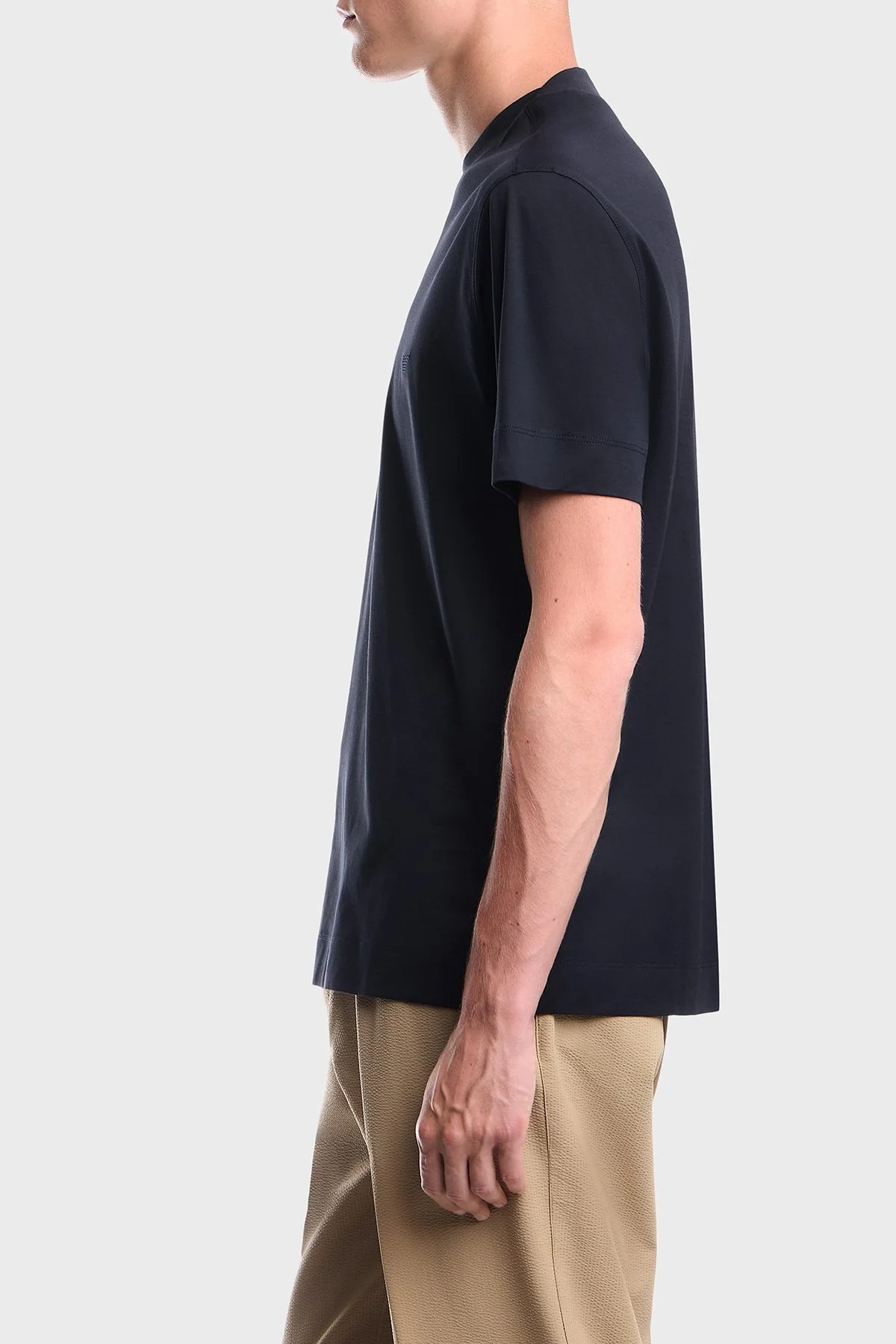 Emporio Armani % 100 Pamuk Regular Fit Bisiklet Yaka Erkek T Shirt EM006779 AF28078 UB118 Lacivert - 4