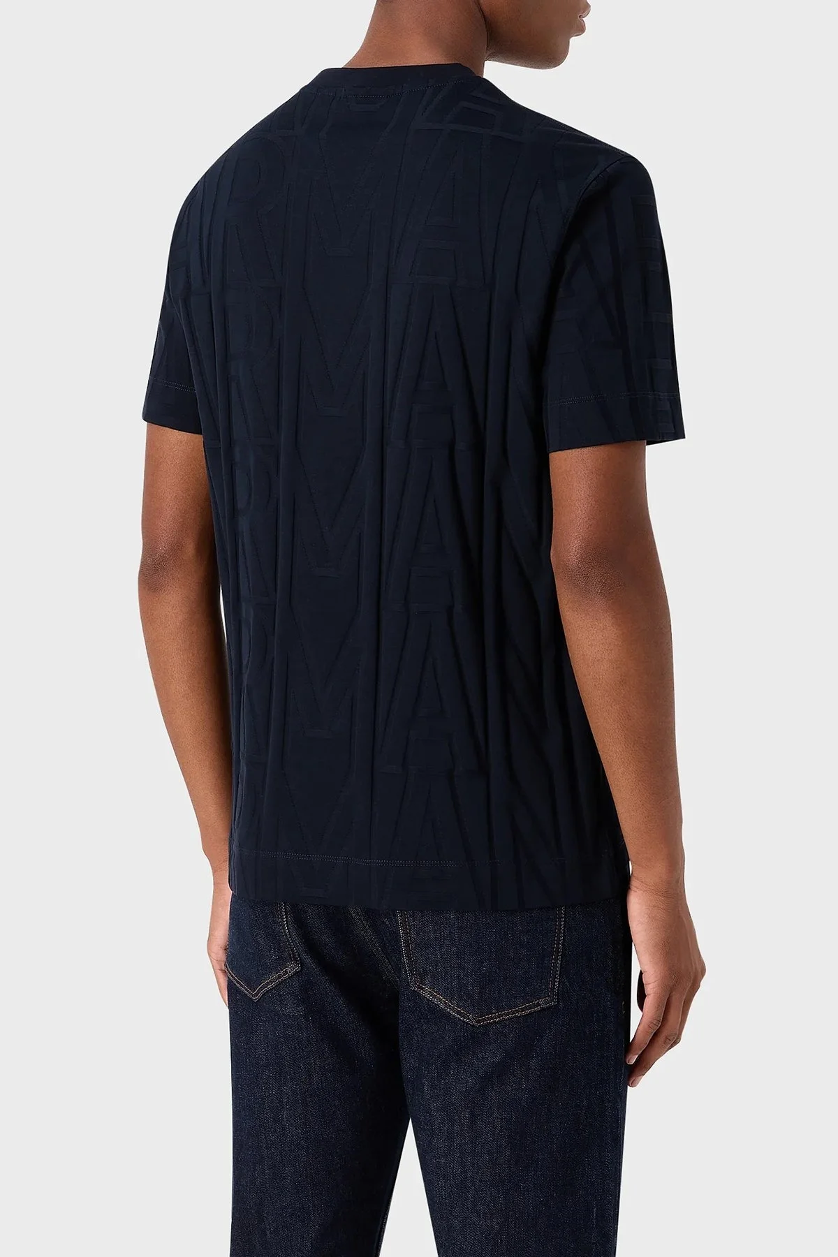 Emporio Armani % 100 Pamuk Regular Fit Bisiklet Yaka T shirt Erkek T Shirt 6R1TDM 1JGYZ 09L9 LACİVERT - 2