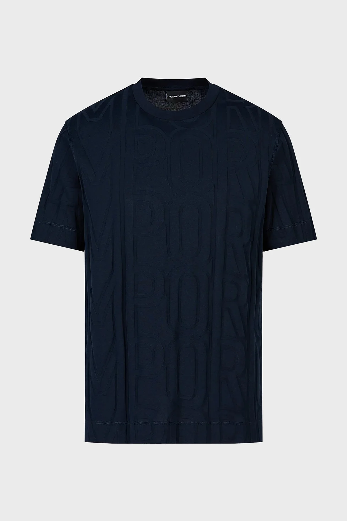Emporio Armani % 100 Pamuk Regular Fit Bisiklet Yaka T shirt Erkek T Shirt 6R1TDM 1JGYZ 09L9 LACİVERT - 4