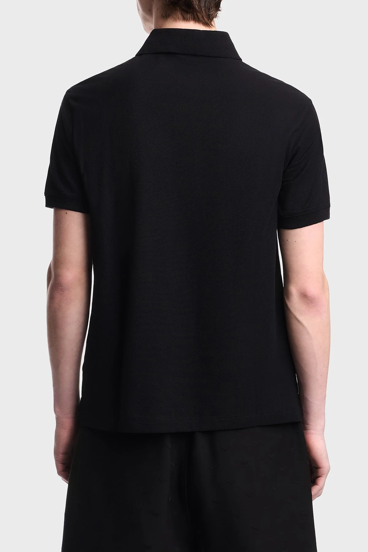 Emporio Armani % 100 Pamuk Regular Fit Düğmeli Erkek Polo EM005251 AF10497 UC001 SİYAH - 3
