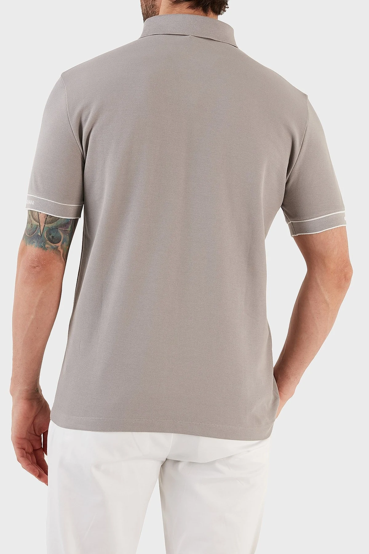 Emporio Armani % 100 Pamuk Regular Fit Düğmeli Erkek Polo T Shirt 3R1F67 1JCYZ 06A4 GRİ - 6
