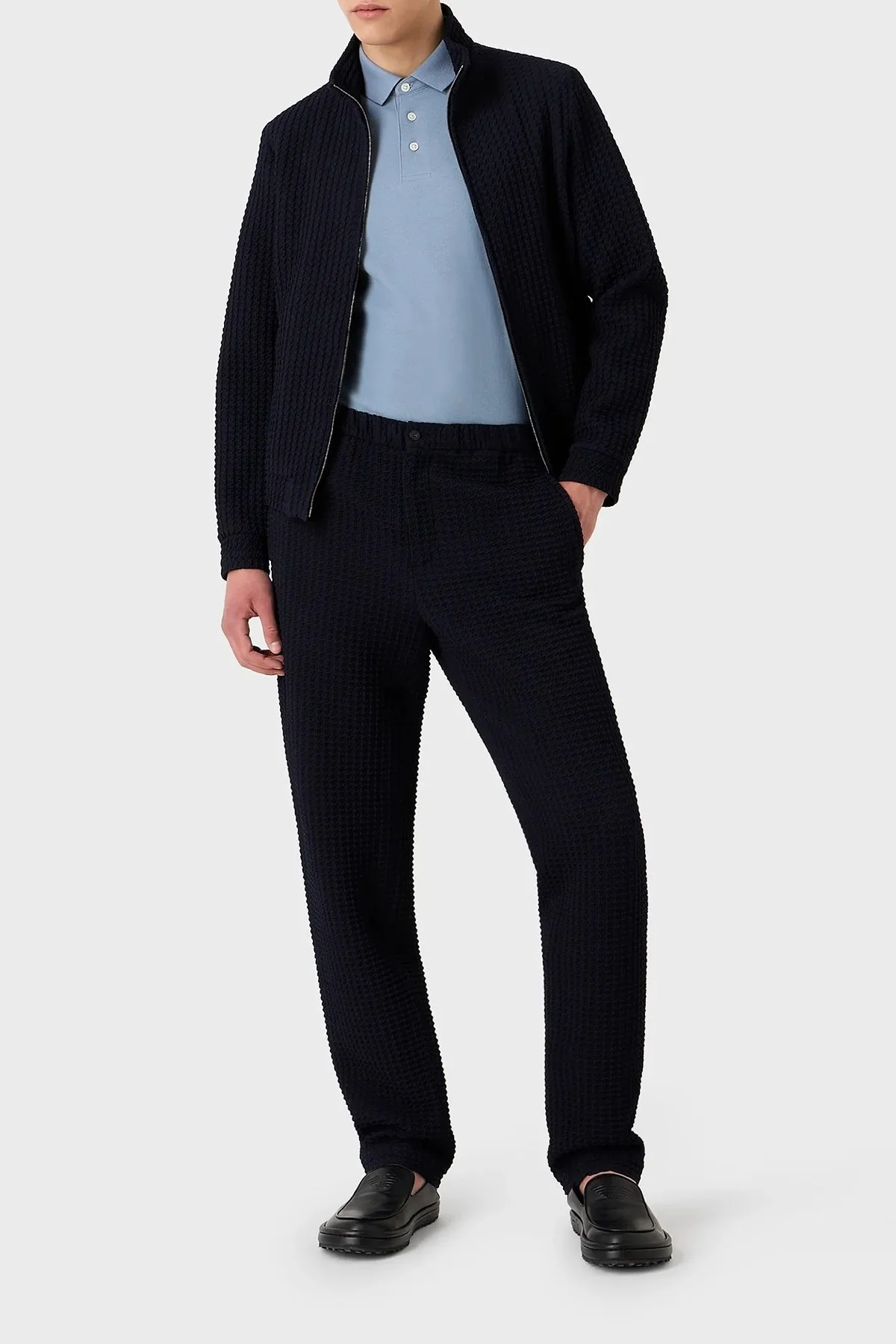 Emporio Armani % 100 Pamuk Regular Fit Düğmeli Erkek Polo T Shirt 3R1F67 1JCYZ 0761 MAVİ - 4