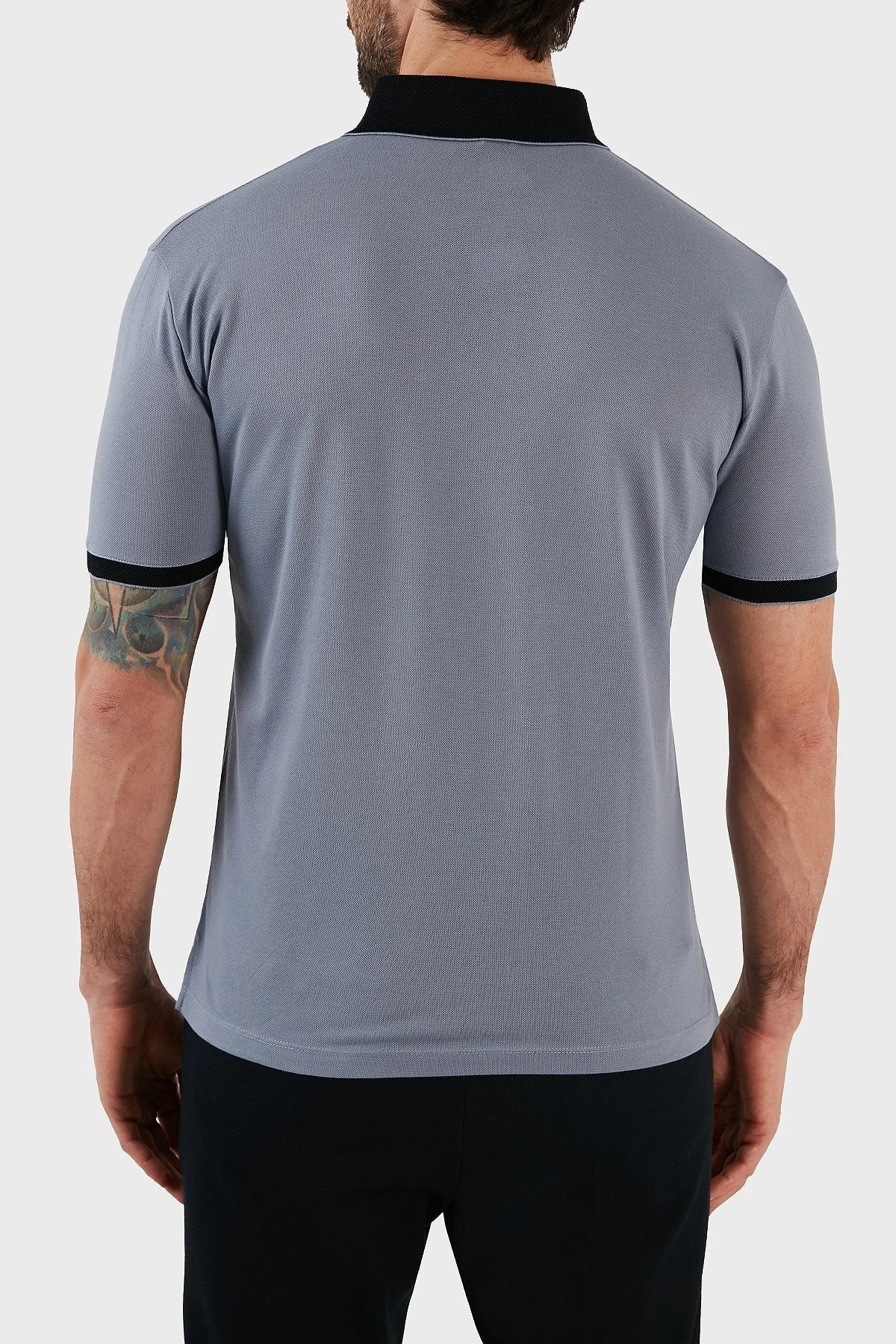 Emporio Armani % 100 Pamuk Regular Fit Düğmeli Erkek Polo T Shirt 3R1F70 1JTKZ 0796 GRİ - 5