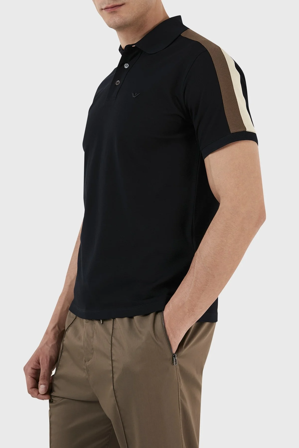 Emporio Armani Yaka T Shirt Erkek Polo 3R1F72 1JTKZ 0920 LACİVERT - 3