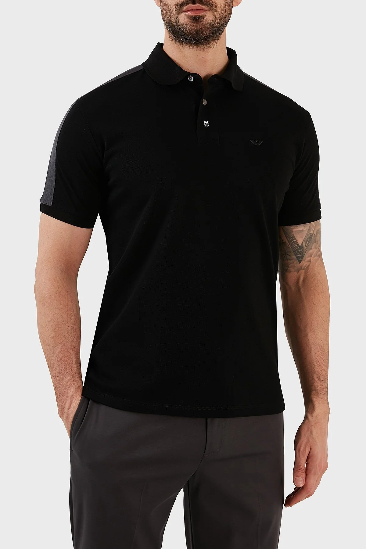 Emporio Armani T Shirt Erkek Polo 3R1F72 1JTKZ 0999 SİYAH - 2