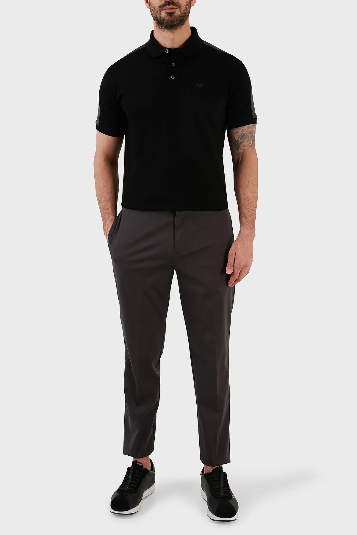 Emporio Armani T Shirt Erkek Polo 3R1F72 1JTKZ 0999 SİYAH - 3