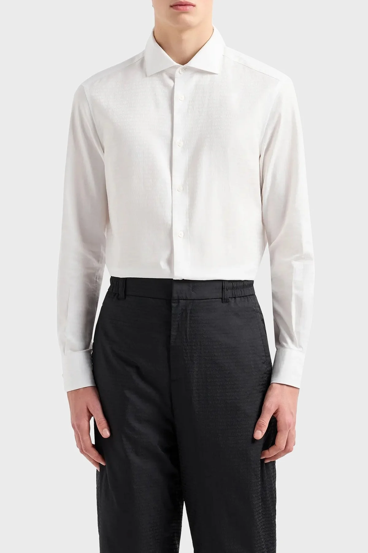 Emporio Armani % 100 Pamuk Regular Fit Erkek Gömlek 6D1C86 1NIUZ F119 BEYAZ - 1