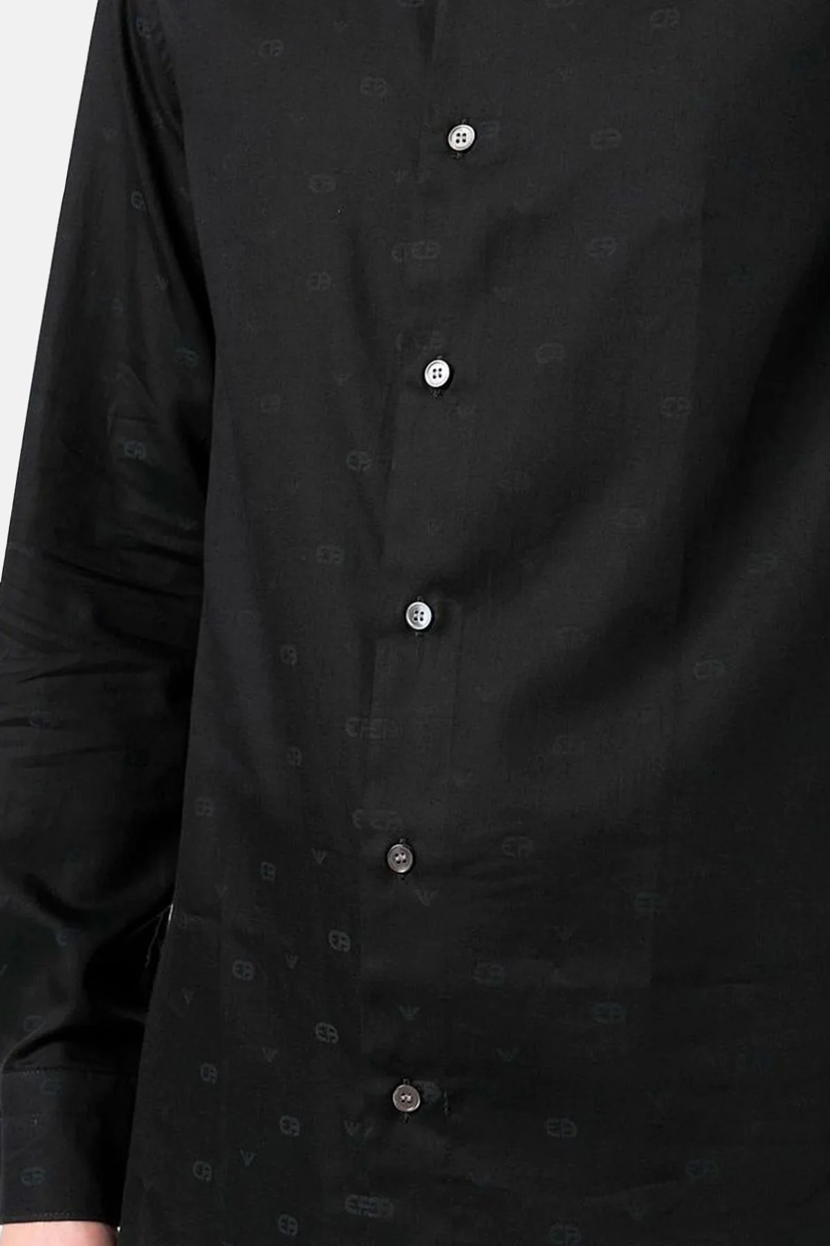 Emporio Armani % 100 Pamuk Regular Fit Erkek Gömlek 6L1C86 1N8JZ F003 SİYAH - 3