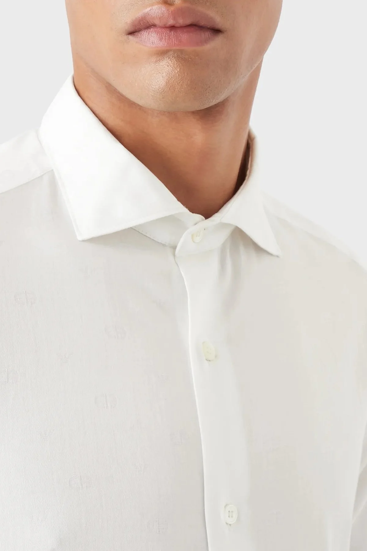 Emporio Armani % 100 Pamuk Regular Fit Erkek Gömlek 6L1C86 1N8JZ F117 BEYAZ - 2