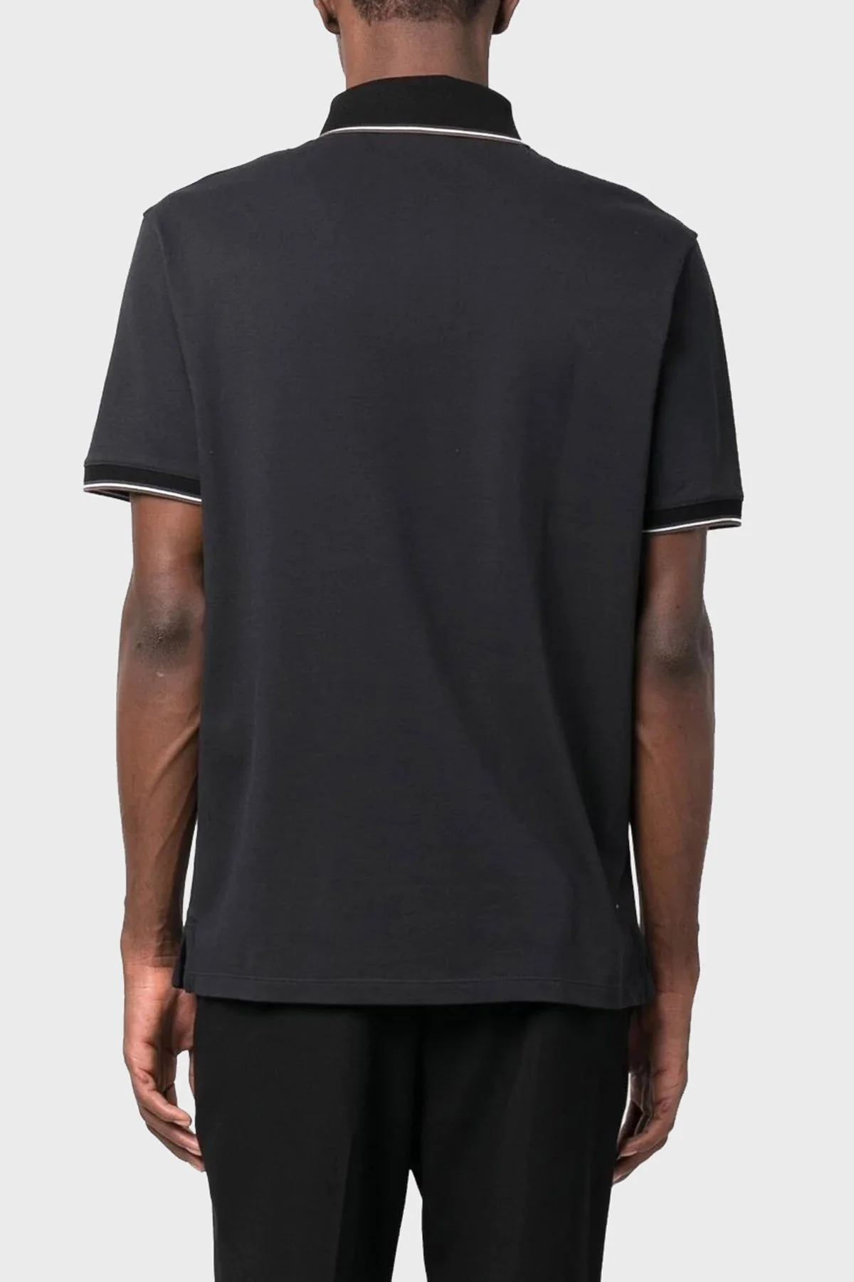 Emporio Armani % 100 Pamuk Regular Fit Erkek Polo T Shirt 3R1F70 1JTKZ 0068 SİYAH - 4
