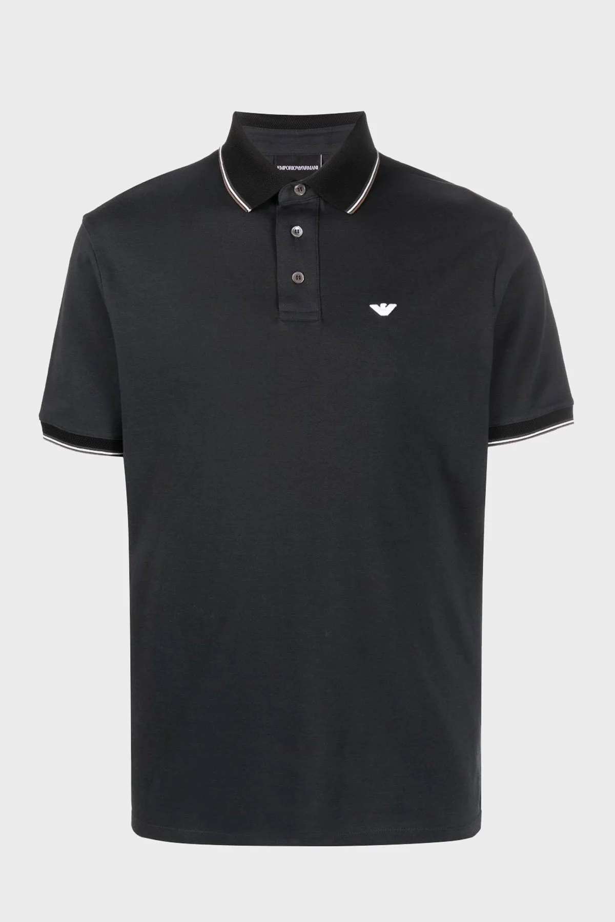 Emporio Armani % 100 Pamuk Regular Fit Erkek Polo T Shirt 3R1F70 1JTKZ 0068 SİYAH - 5