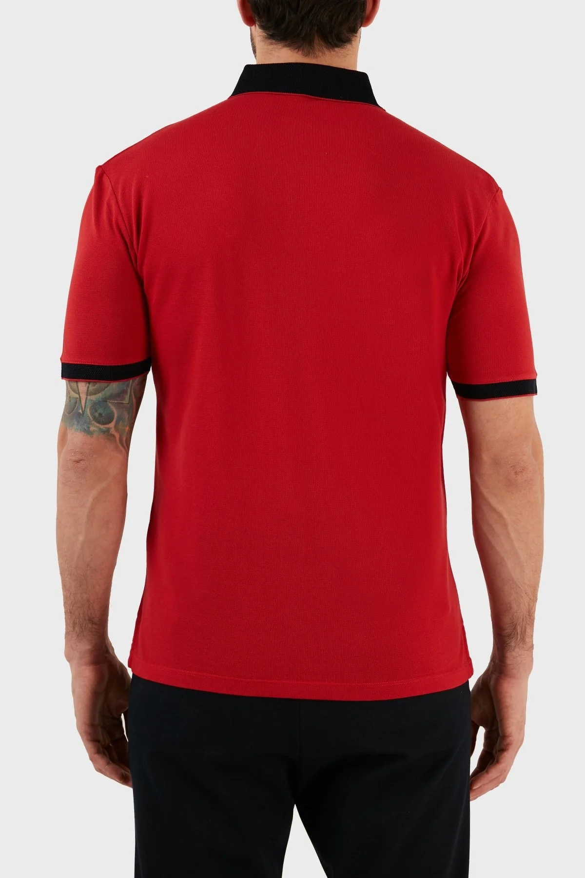 Emporio Armani % 100 Pamuk Regular Fit Erkek Polo T Shirt 3R1F70 1JTKZ 0277 KIRMIZI - 5