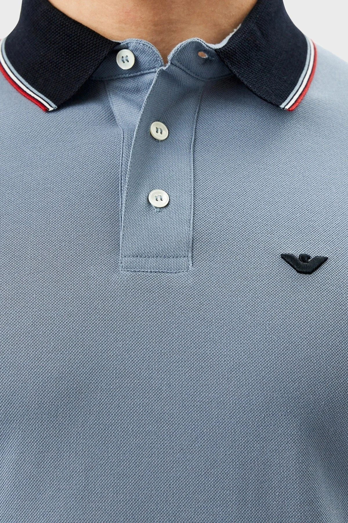 Emporio Armani % 100 Pamuk Regular Fit Erkek Polo T Shirt 3R1F70 1JTKZ 0797 MAVİ - 4