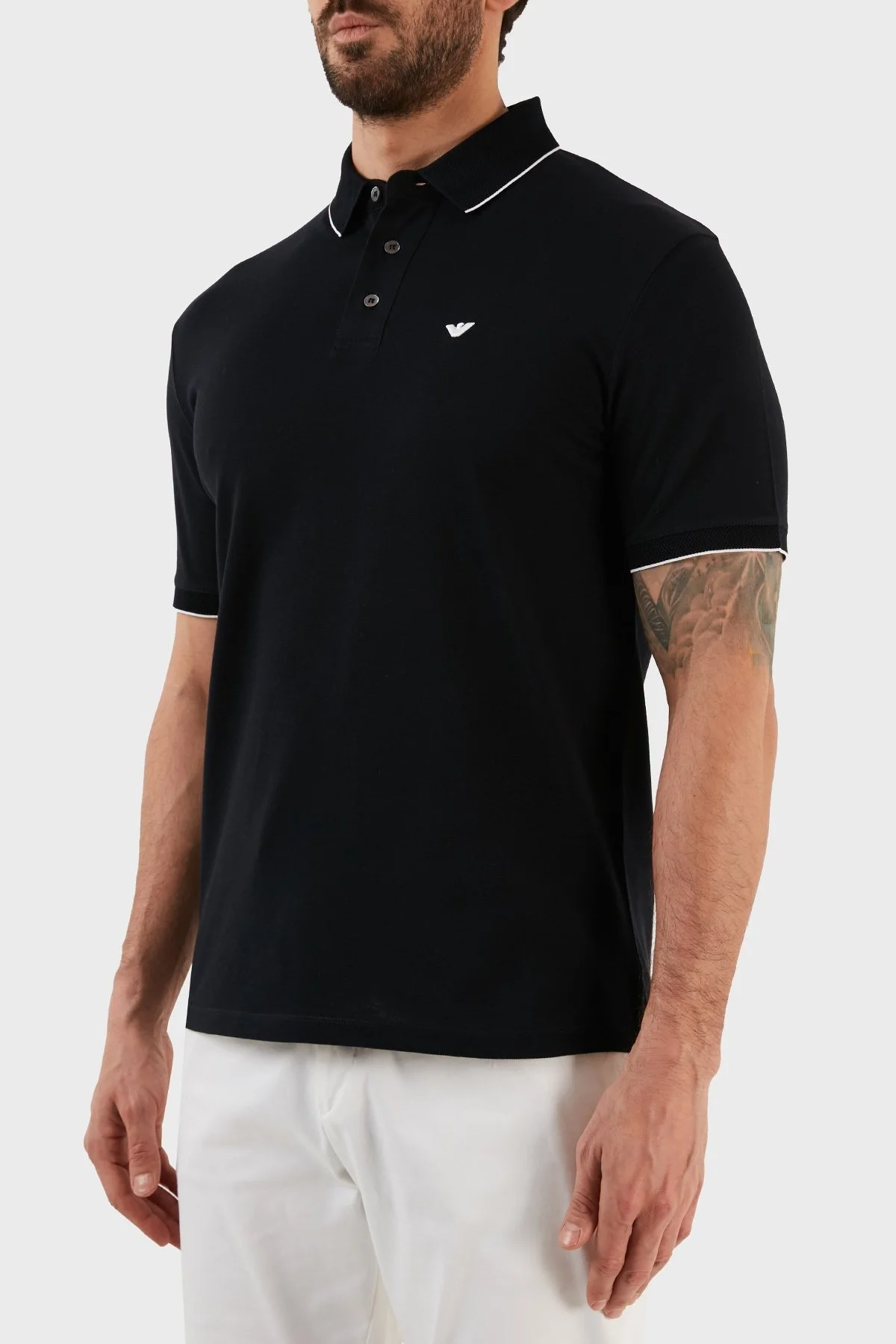 Emporio Armani % 100 Pamuk Regular Fit Erkek Polo T Shirt 3R1F70 1JTKZ 09I8 LACİVERT - 2