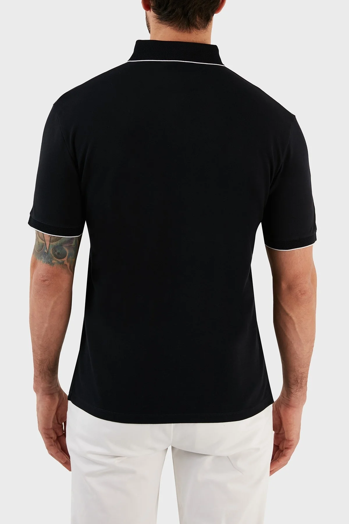 Emporio Armani % 100 Pamuk Regular Fit Erkek Polo T Shirt 3R1F70 1JTKZ 09I8 LACİVERT - 5