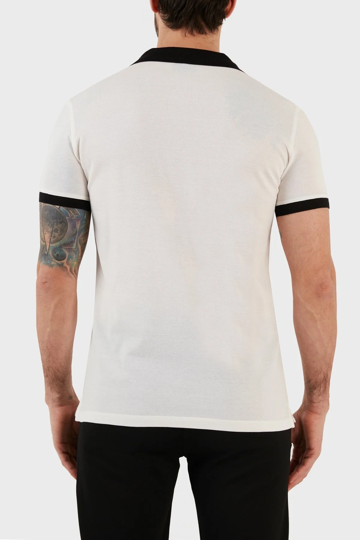 Emporio Armani % 100 Pamuk Regular Fit Erkek Polo T Shirt 3R1F80 1JTKZ 0101 BEYAZ - 6