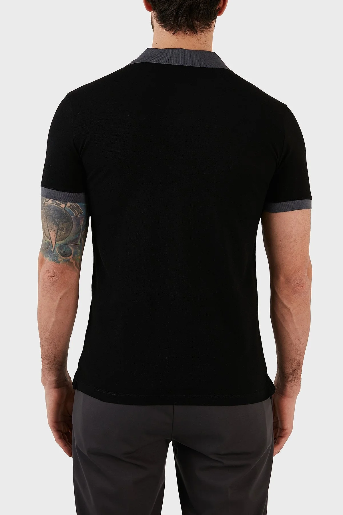 Emporio Armani % 100 Pamuk Regular Fit Erkek Polo T Shirt 3R1F80 1JTKZ 0999 SİYAH - 6