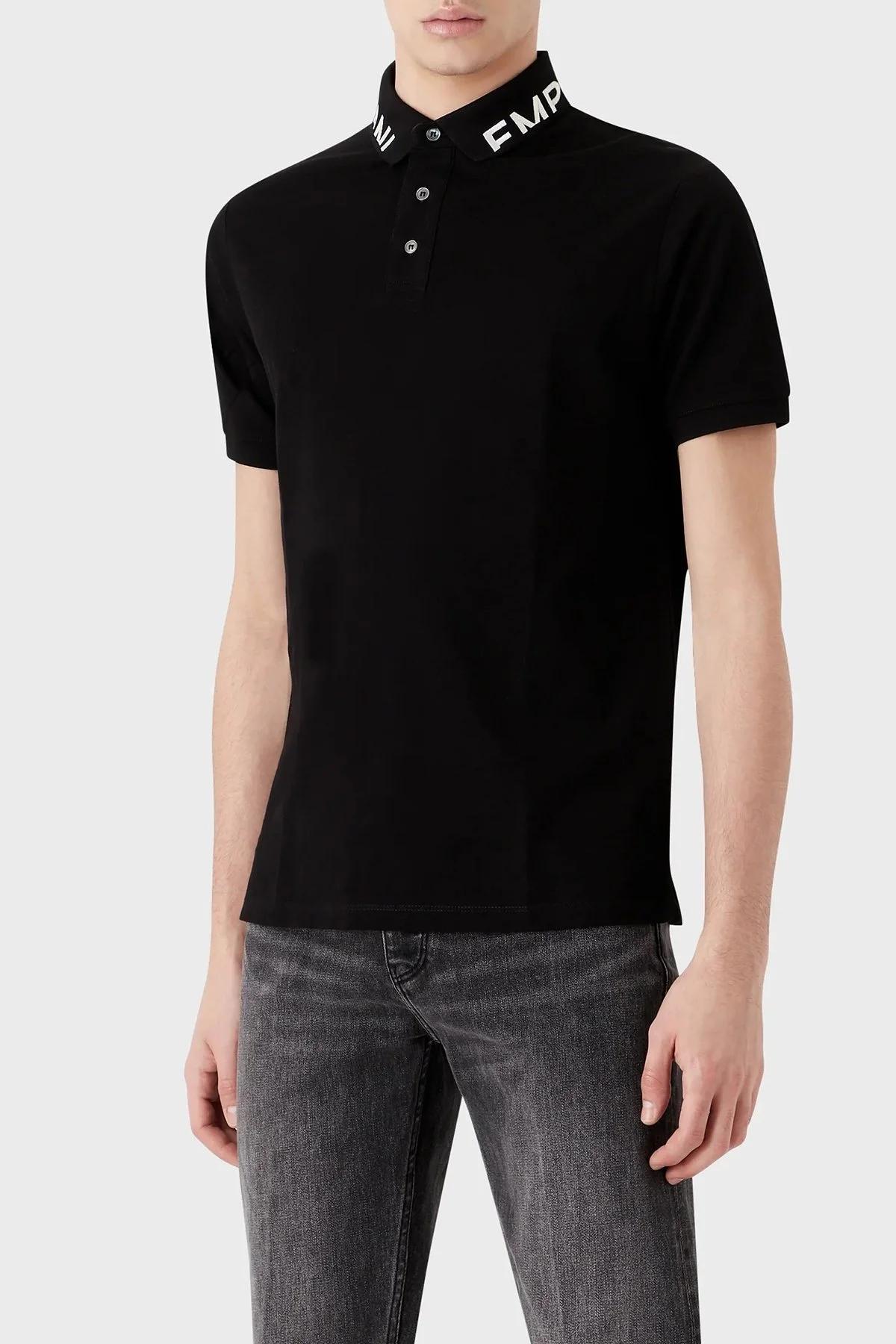 Emporio Armani % 100 Pamuk Regular Fit Erkek Polo T Shirt 3R1FG4 1JTKZ 0078 SİYAH - 1