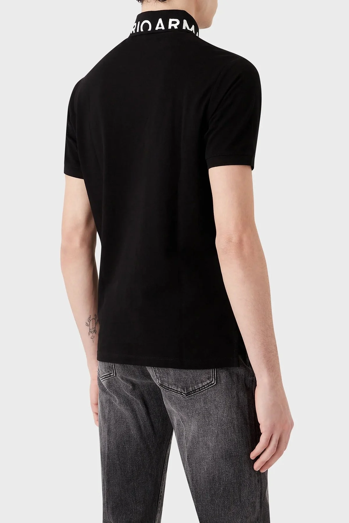 Emporio Armani % 100 Pamuk Regular Fit Erkek Polo T Shirt 3R1FG4 1JTKZ 0078 SİYAH - 2