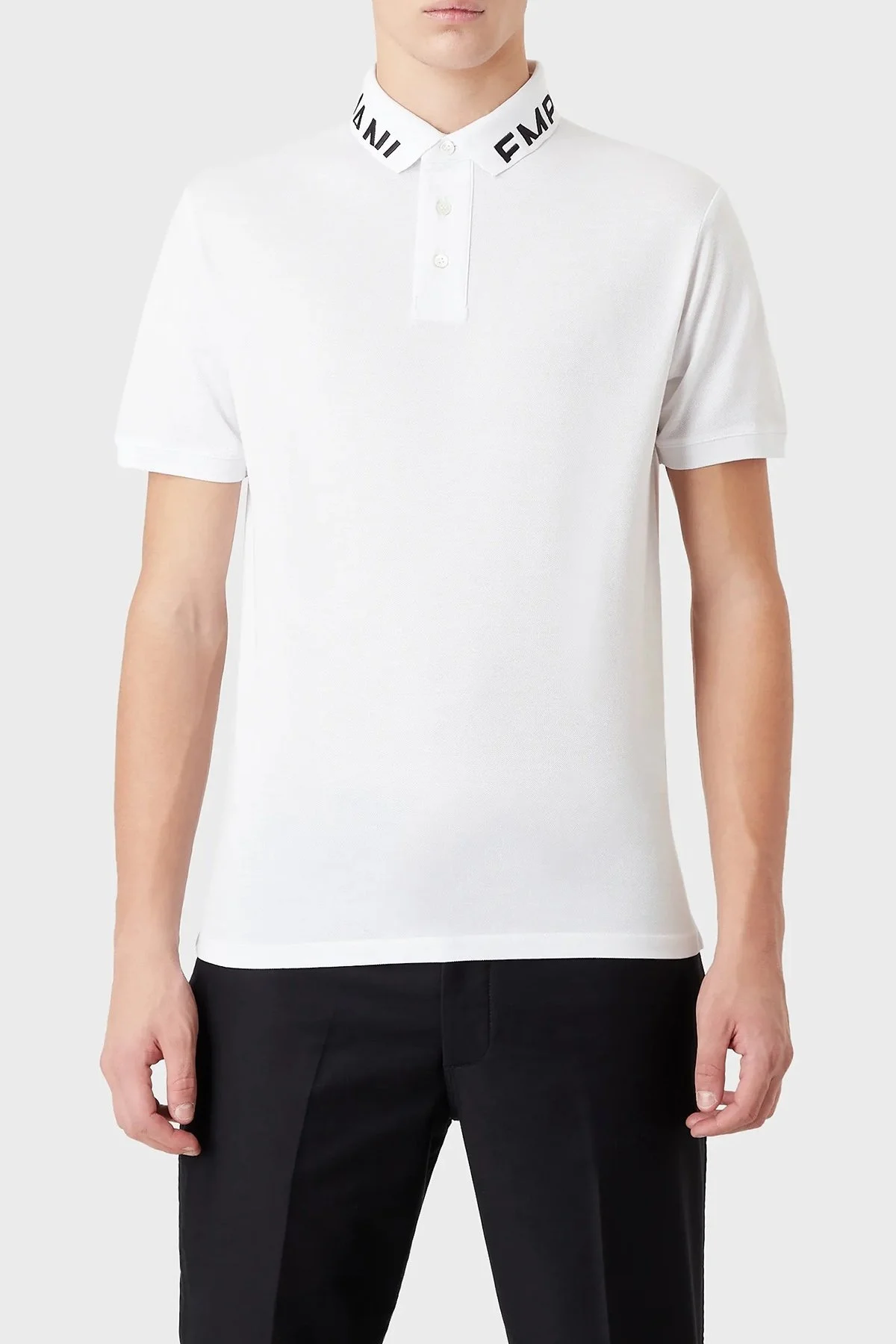 Emporio Armani % 100 Pamuk Regular Fit Erkek Polo T Shirt 3R1FG4 1JTKZ 0184 BEYAZ - 1