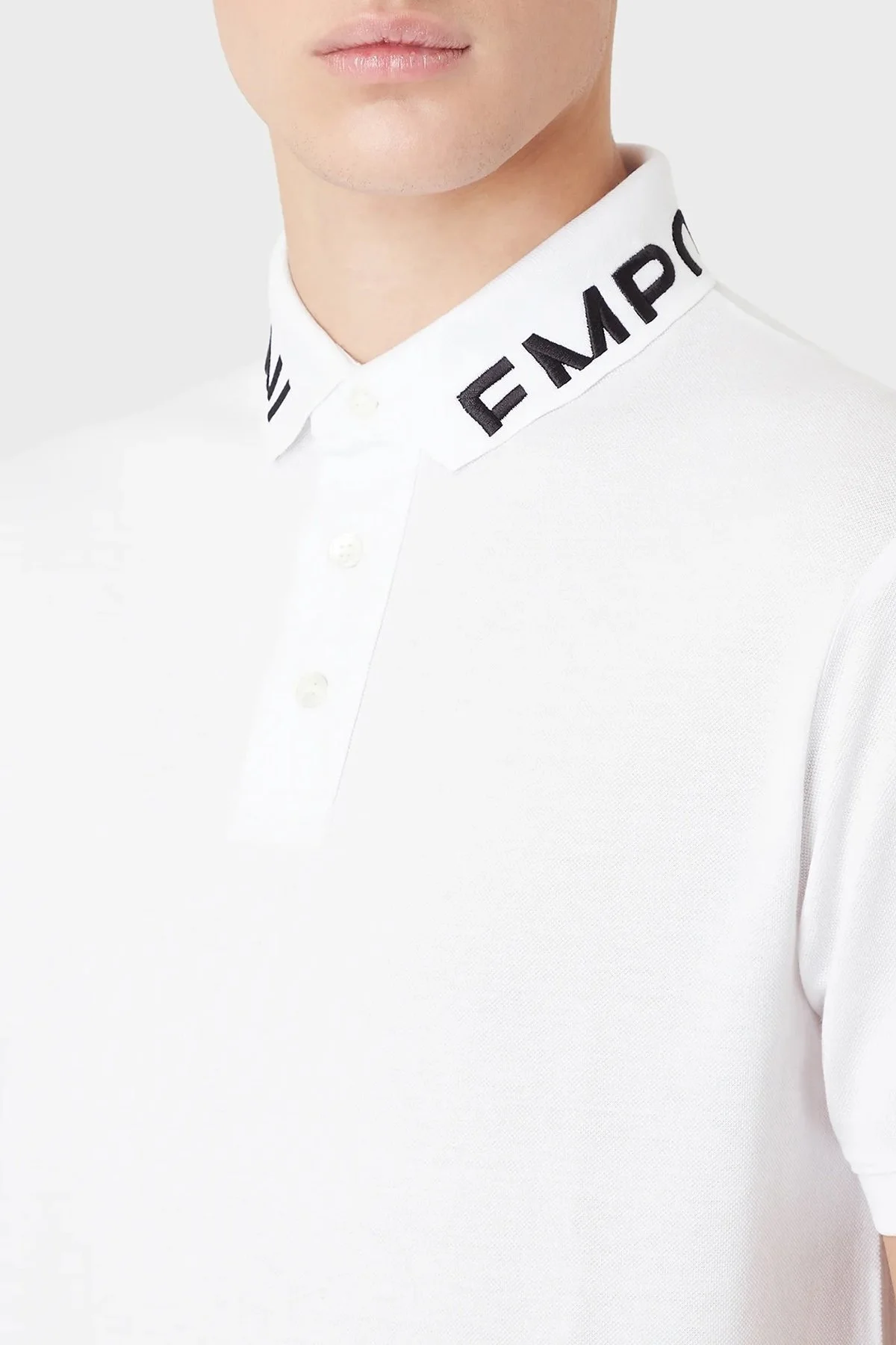 Emporio Armani % 100 Pamuk Regular Fit Erkek Polo T Shirt 3R1FG4 1JTKZ 0184 BEYAZ - 3