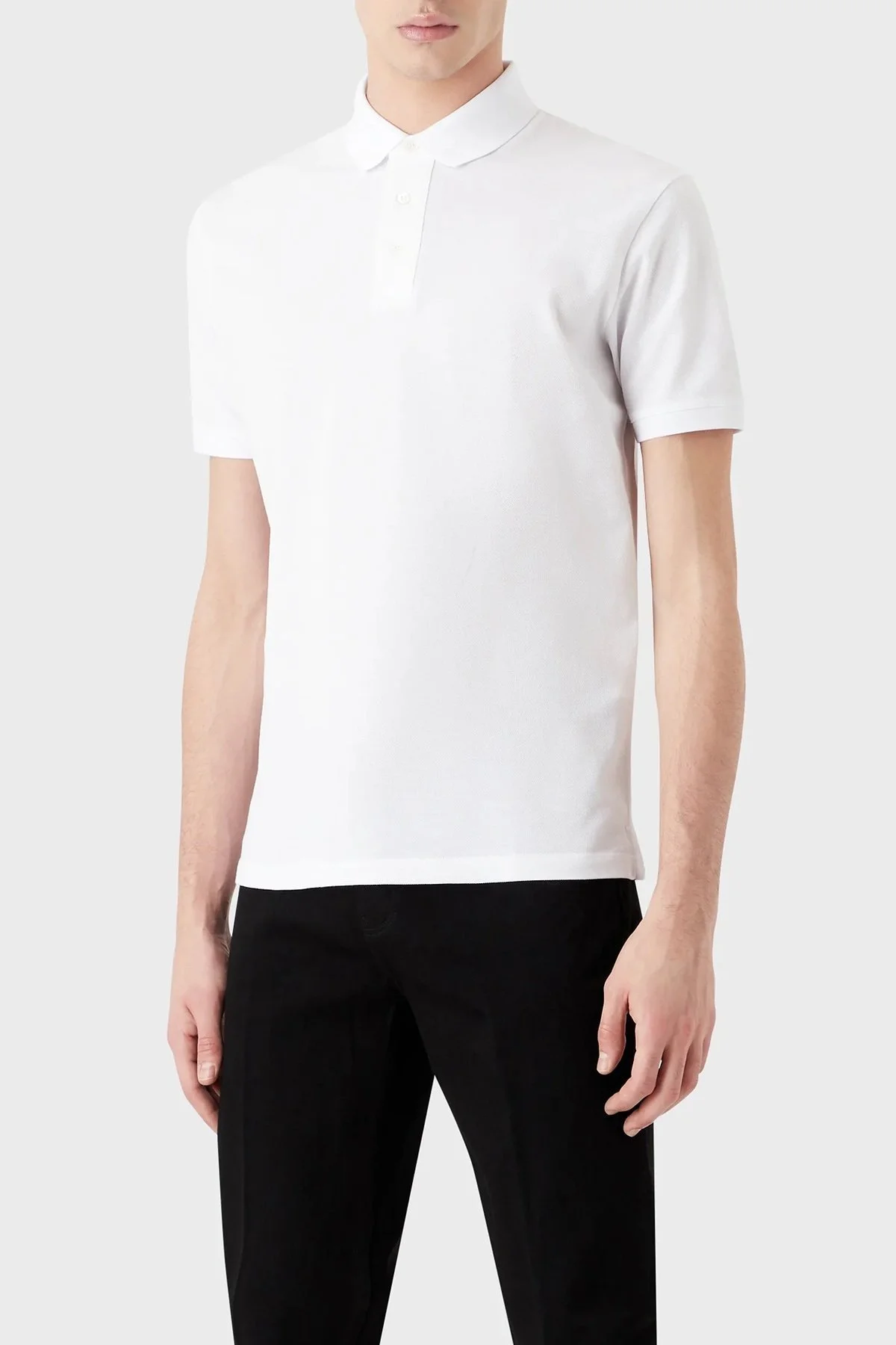 Emporio Armani % 100 Pamuk Regular Fit Erkek Polo T Shirt 3R1FG4 1JTKZ 0185 BEYAZ - 1