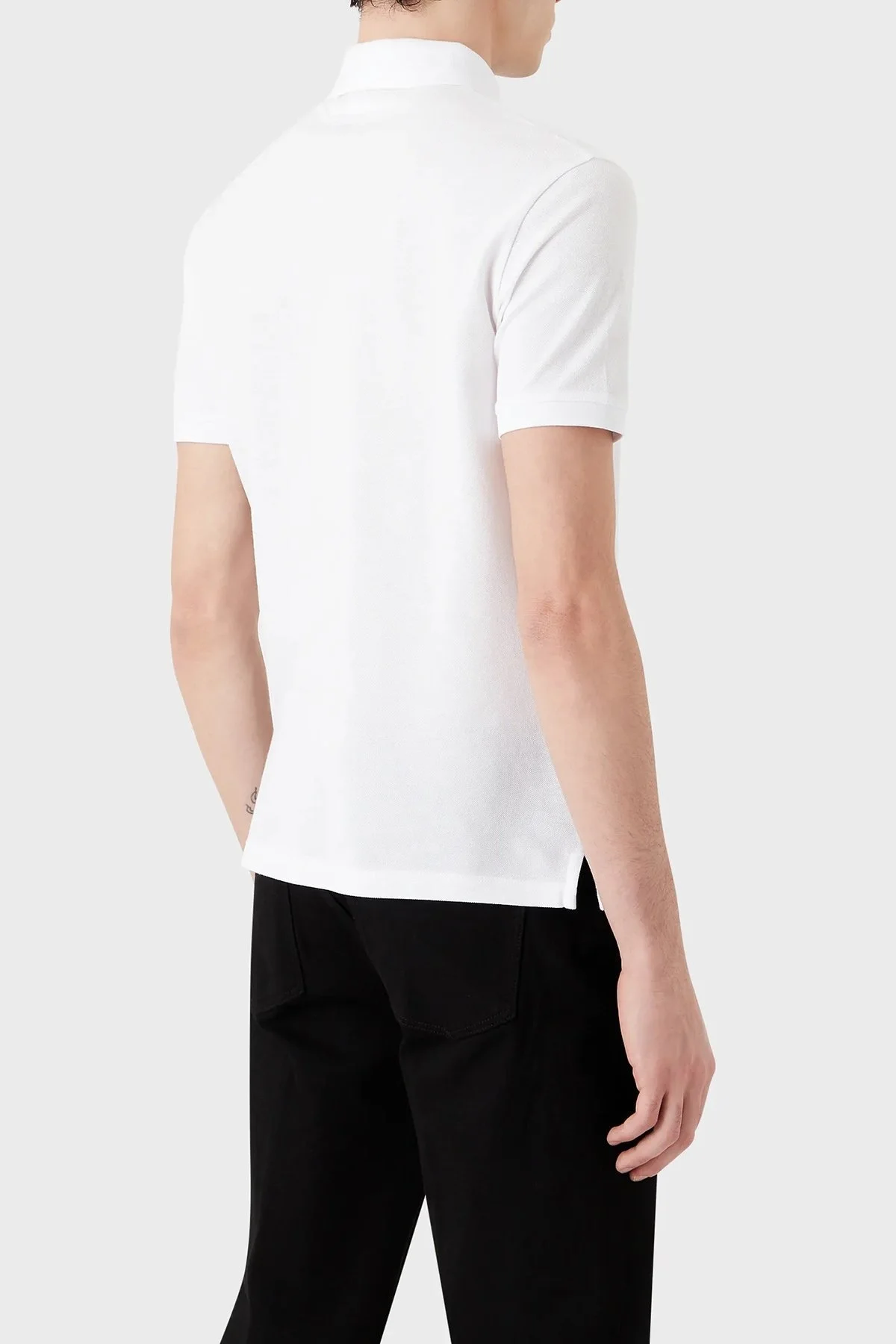 Emporio Armani % 100 Pamuk Regular Fit Erkek Polo T Shirt 3R1FG4 1JTKZ 0185 BEYAZ - 2