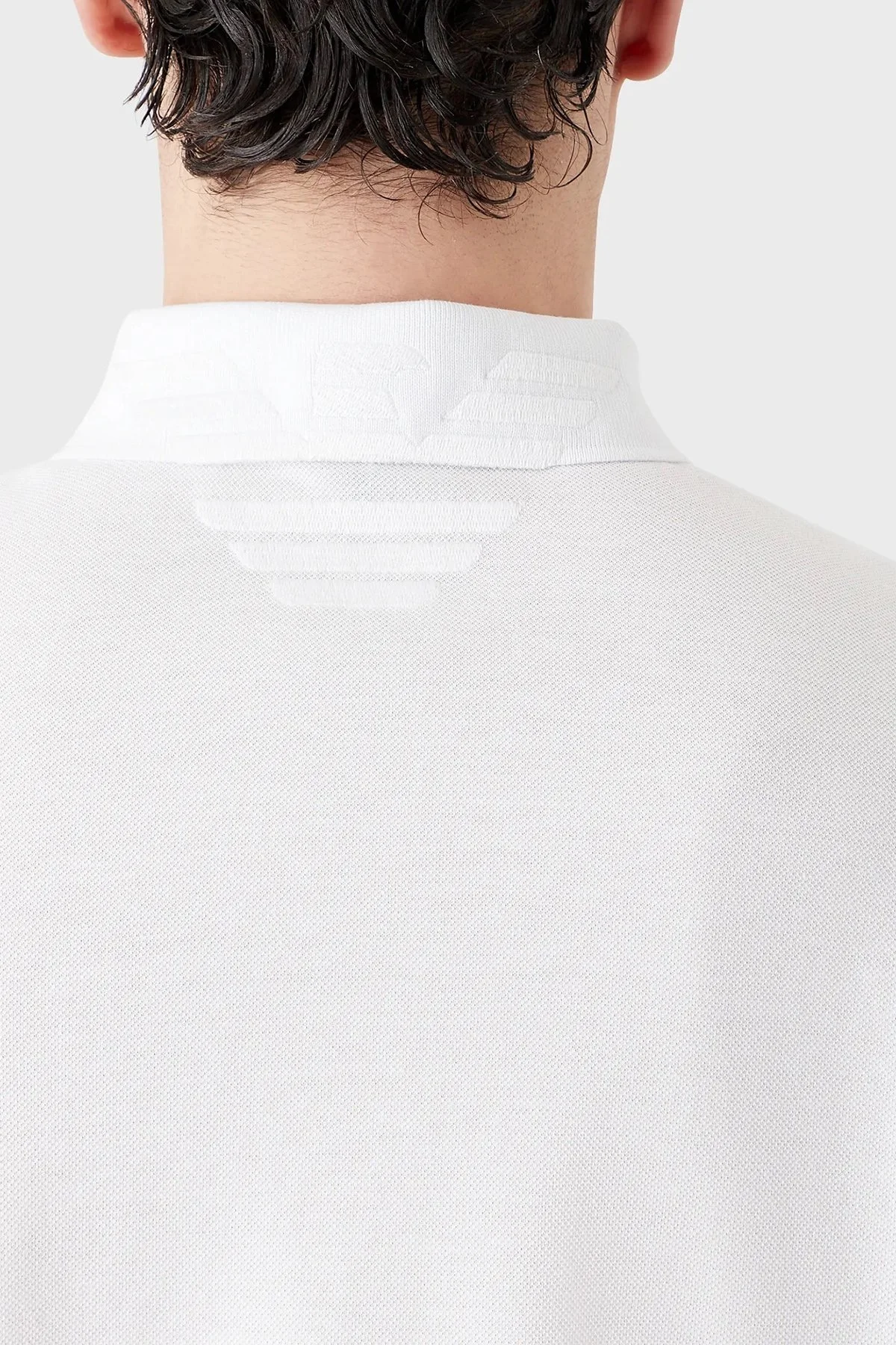 Emporio Armani % 100 Pamuk Regular Fit Erkek Polo T Shirt 3R1FG4 1JTKZ 0185 BEYAZ - 3