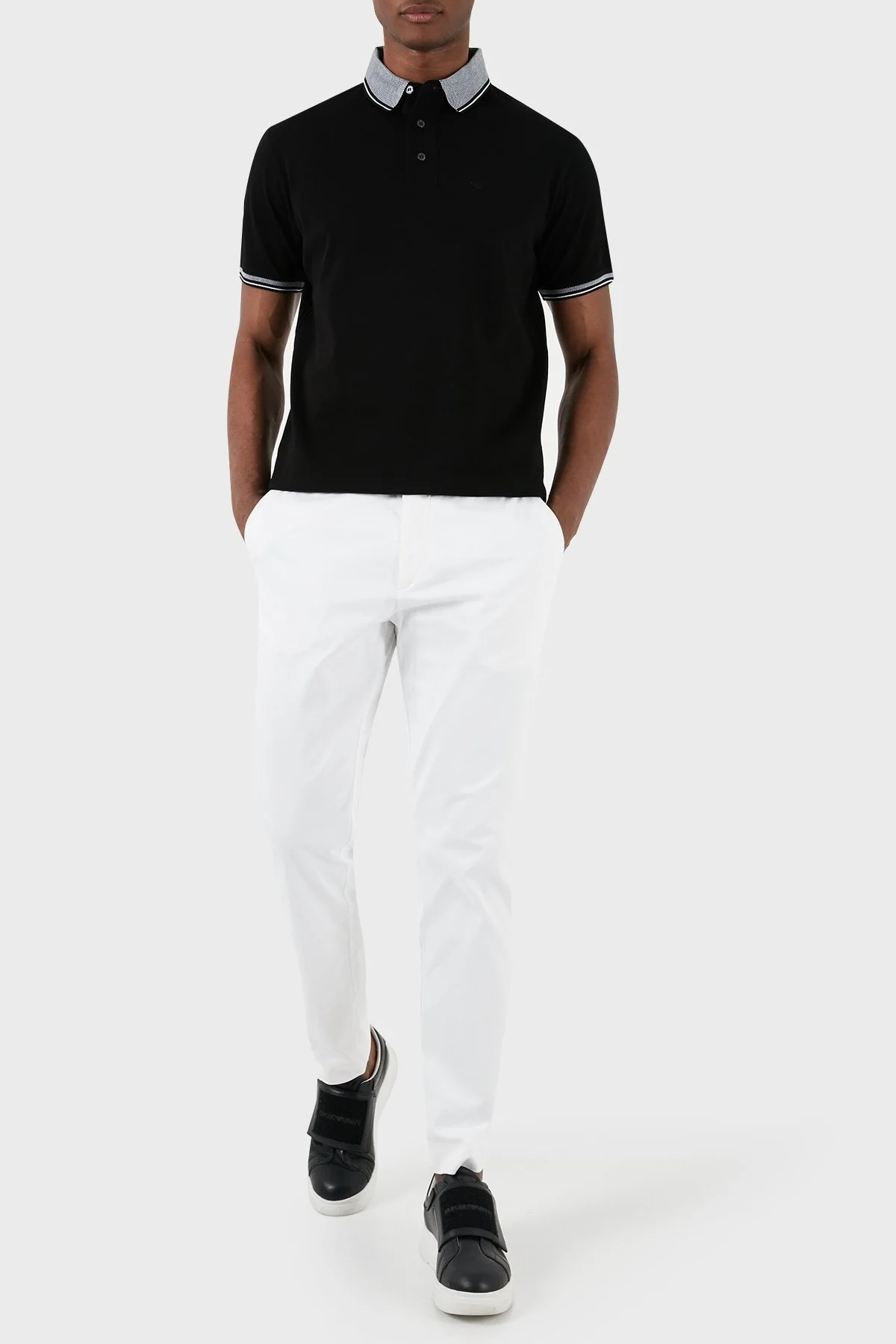 Emporio Armani % 100 Pamuk Regular Fit Erkek Polo Yaka T Shirt 3D1FM5 1JTKZ 0071 SİYAH - 2