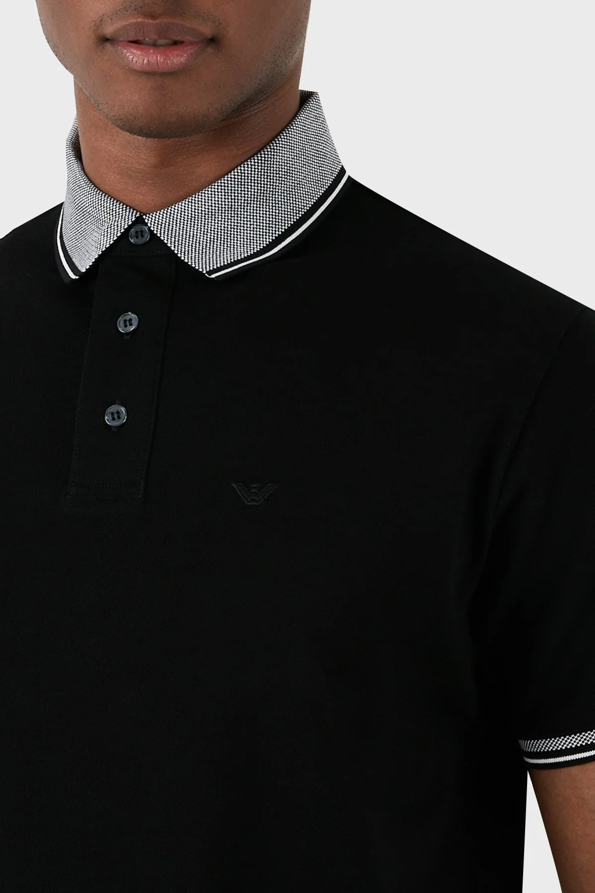 Emporio Armani % 100 Pamuk Regular Fit Erkek Polo Yaka T Shirt 3D1FM5 1JTKZ 0071 SİYAH - 5