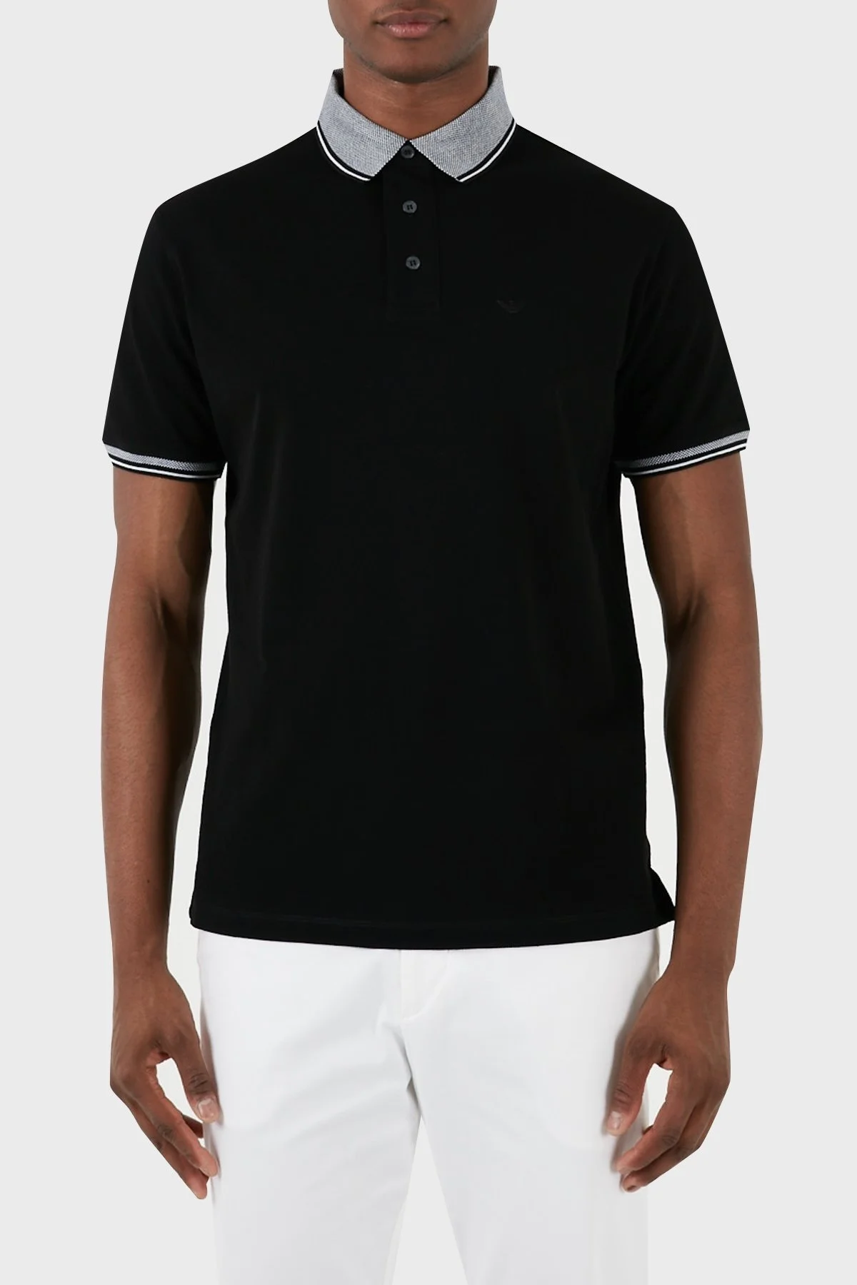 Emporio Armani % 100 Pamuk Regular Fit Erkek Polo Yaka T Shirt 3D1FM5 1JTKZ 0071 SİYAH - 6