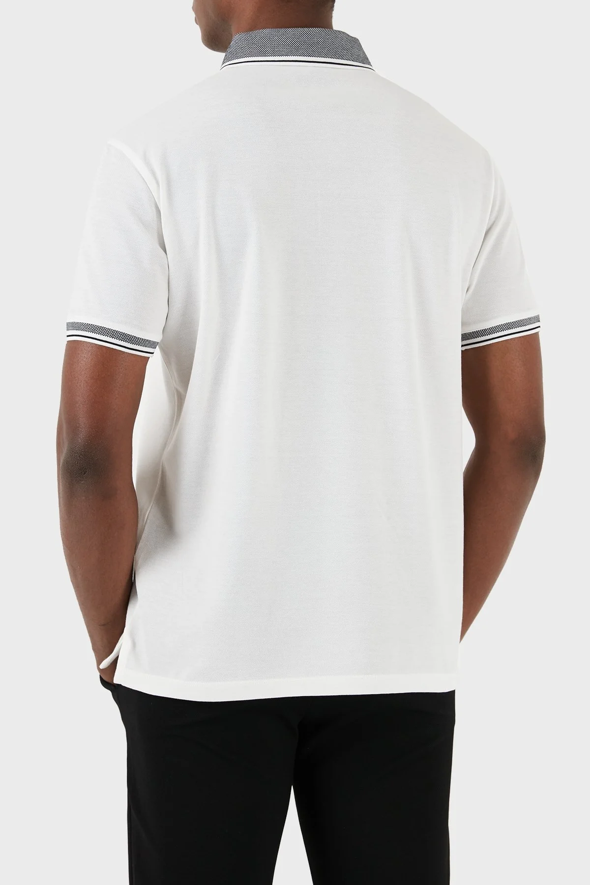 Emporio Armani % 100 Pamuk Regular Fit Erkek Polo Yaka T Shirt 3D1FM5 1JTKZ 01N6 BEYAZ - 9