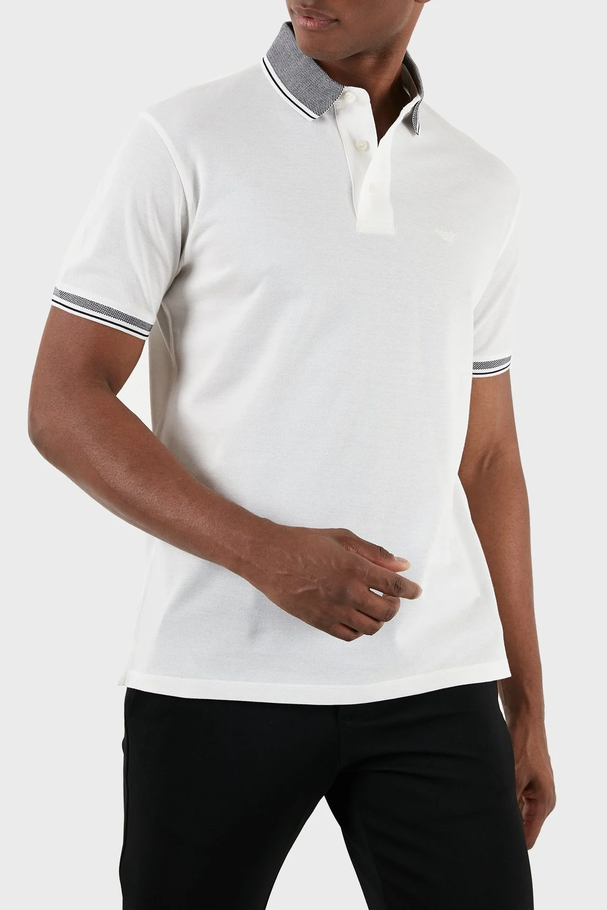 Emporio Armani % 100 Pamuk Regular Fit Erkek Polo Yaka T Shirt 3D1FM5 1JTKZ 01N6 BEYAZ - 10