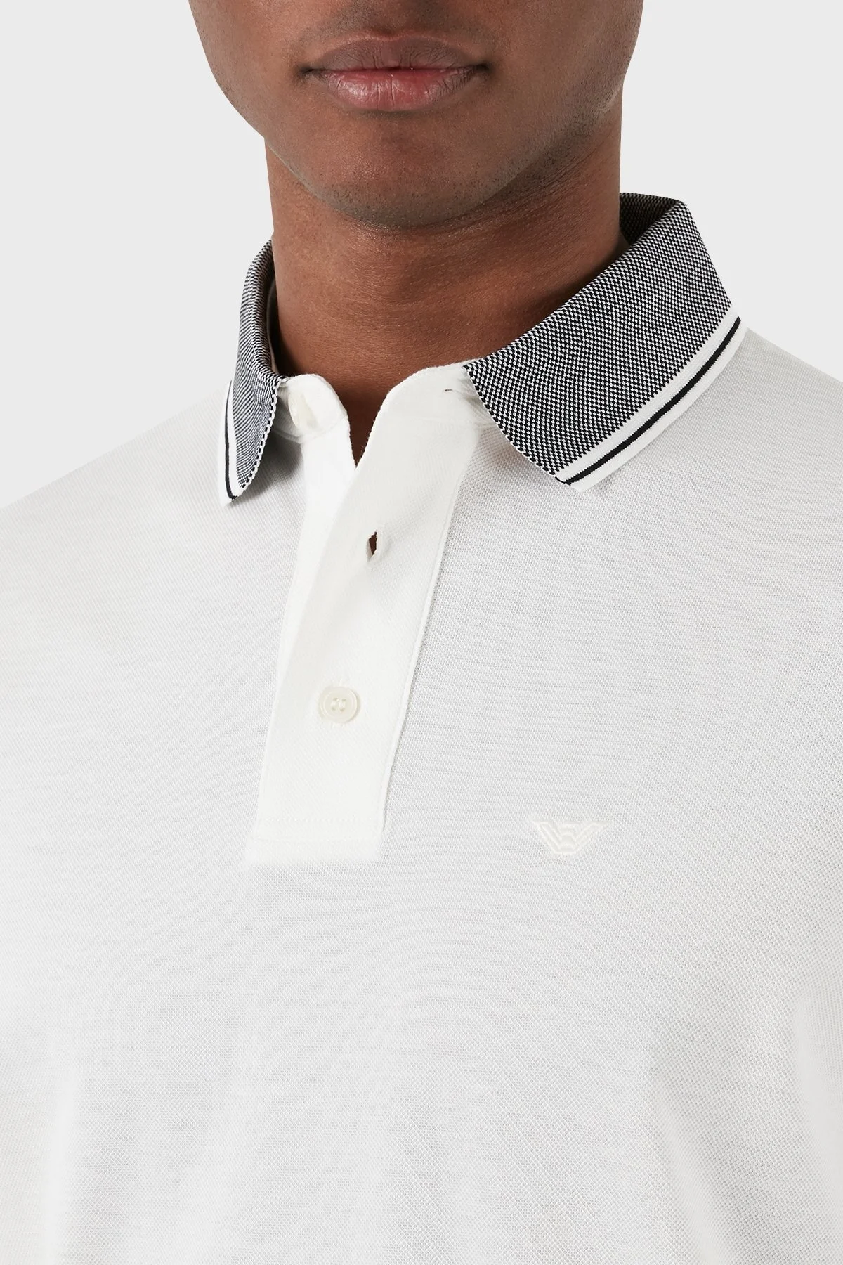 Emporio Armani % 100 Pamuk Regular Fit Erkek Polo Yaka T Shirt 3D1FM5 1JTKZ 01N6 BEYAZ - 12