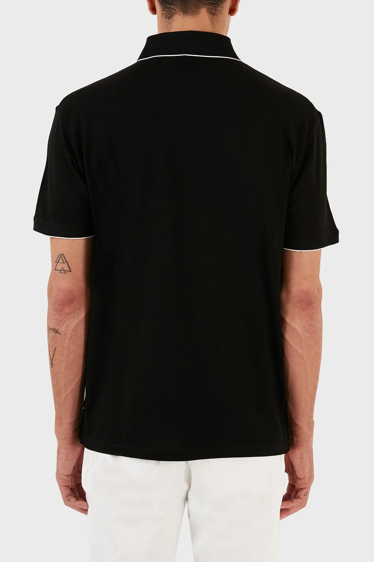 Emporio Armani % 100 Pamuk Regular Fit Erkek Polo Yaka T Shirt 3R1F70 1JTKZ 0099 SİYAH - 2