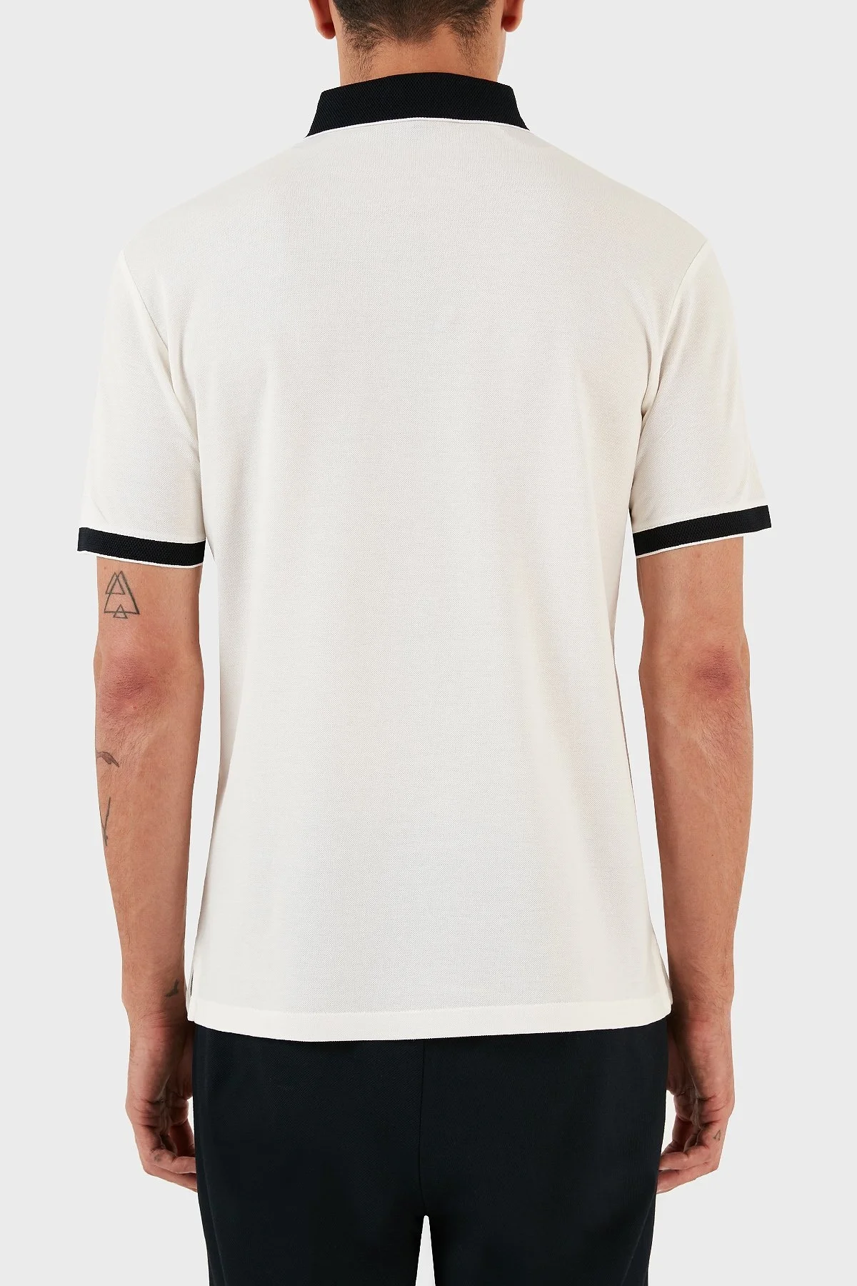 Emporio Armani % 100 Pamuk Regular Fit Erkek Polo Yaka T Shirt 3R1F70 1JTKZ 01F8 BEYAZ - 2