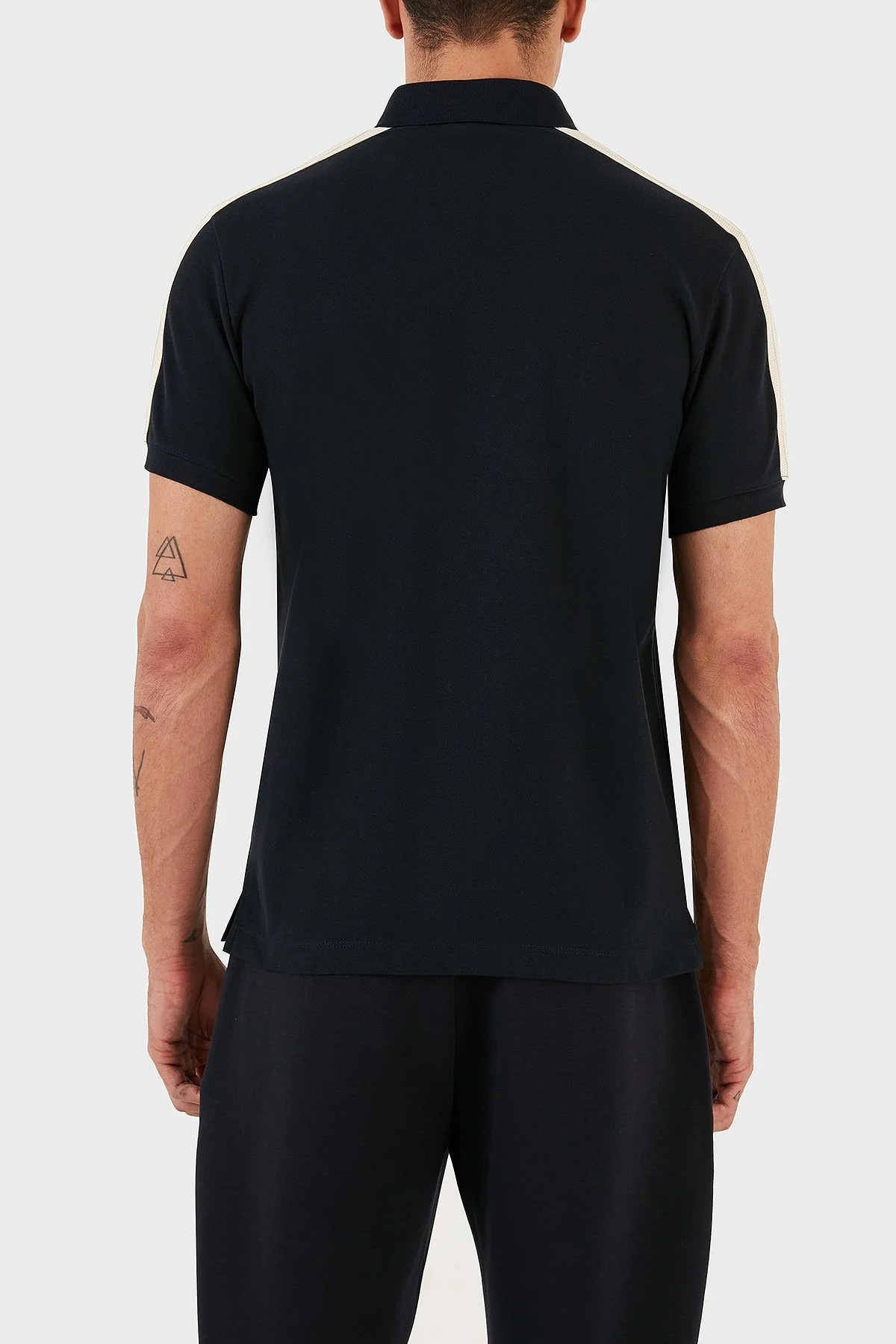 Emporio Armani % 100 Pamuk Regular Fit Erkek Polo Yaka T Shirt 3R1F77 1JCYZ 0920 LACİVERT - 2