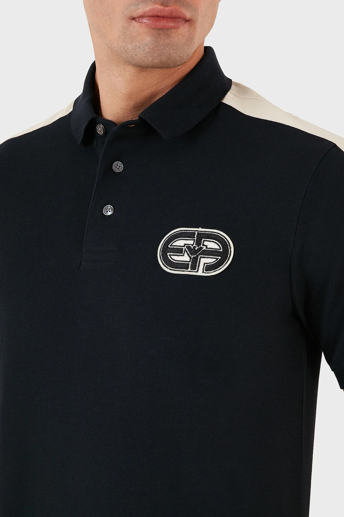 Emporio Armani % 100 Pamuk Regular Fit Erkek Polo Yaka T Shirt 3R1F77 1JCYZ 0920 LACİVERT - 5