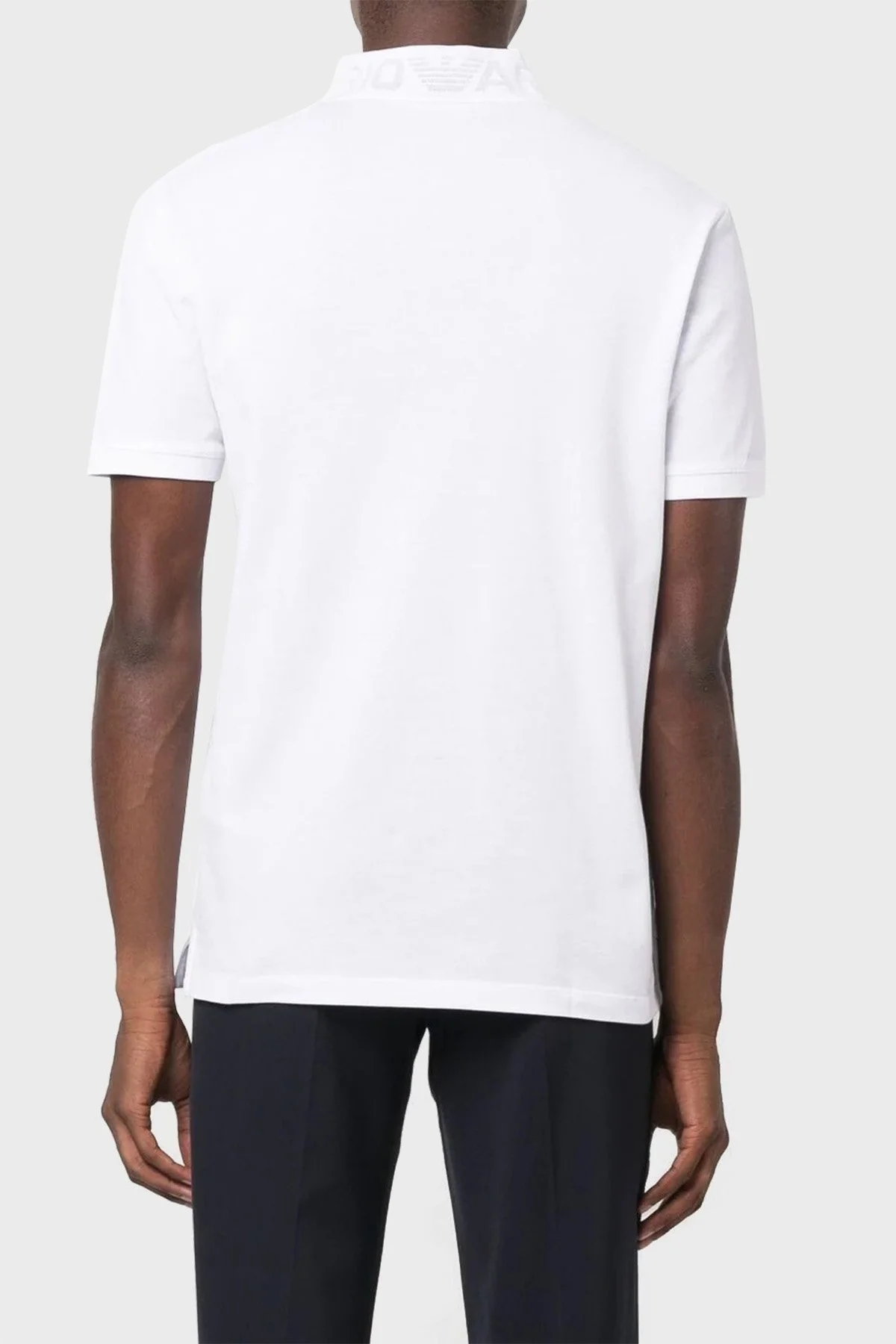 Emporio Armani % 100 Pamuk Regular Fit Erkek Polo Yaka T Shirt 6L1F93 1JTKZ 0100 BEYAZ - 2
