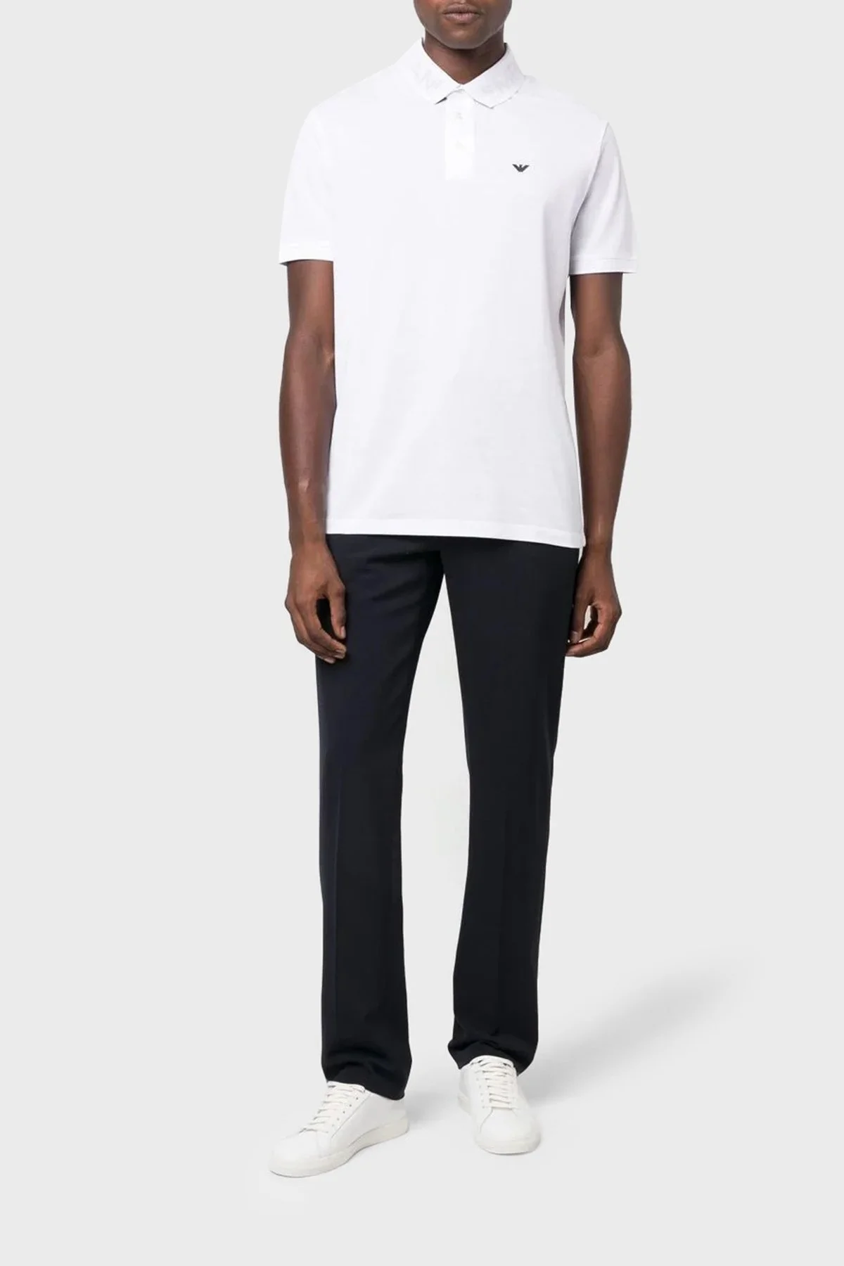 Emporio Armani % 100 Pamuk Regular Fit Erkek Polo Yaka T Shirt 6L1F93 1JTKZ 0100 BEYAZ - 3