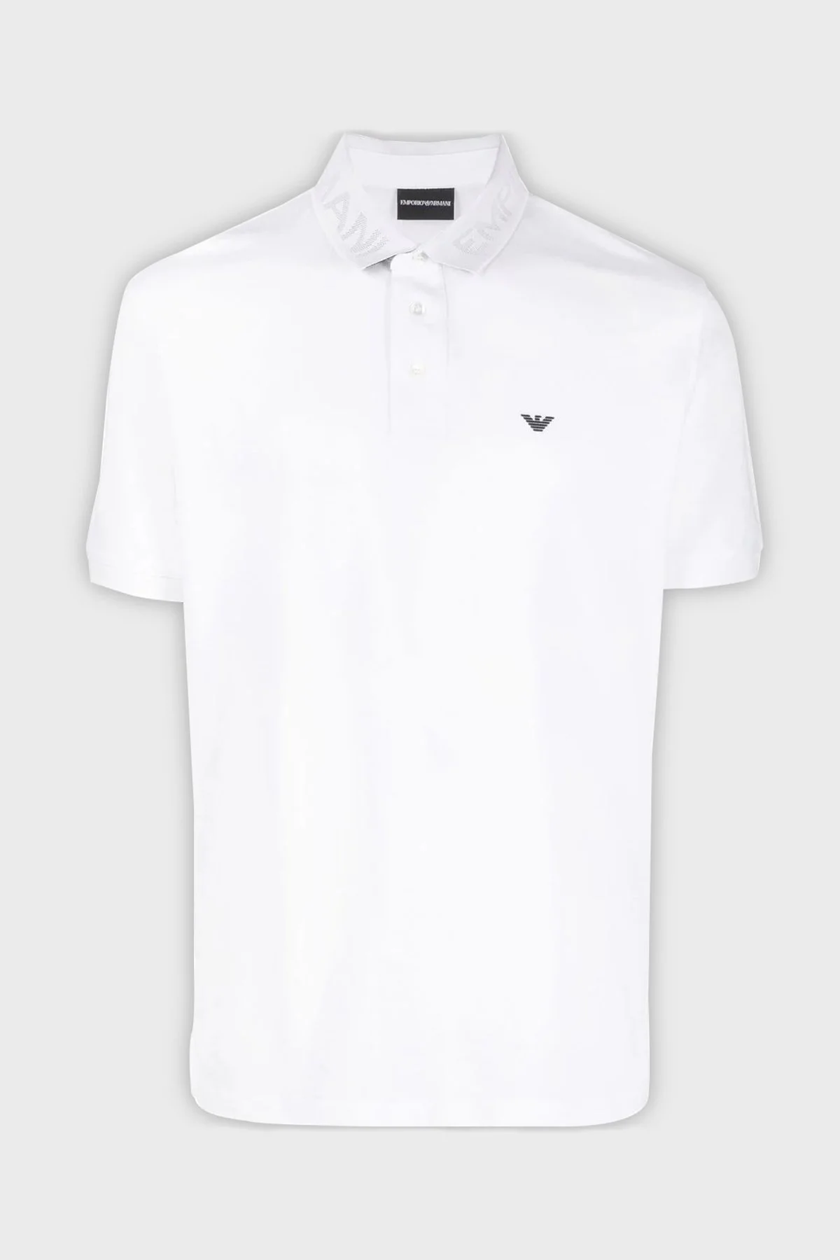Emporio Armani % 100 Pamuk Regular Fit Erkek Polo Yaka T Shirt 6L1F93 1JTKZ 0100 BEYAZ - 5