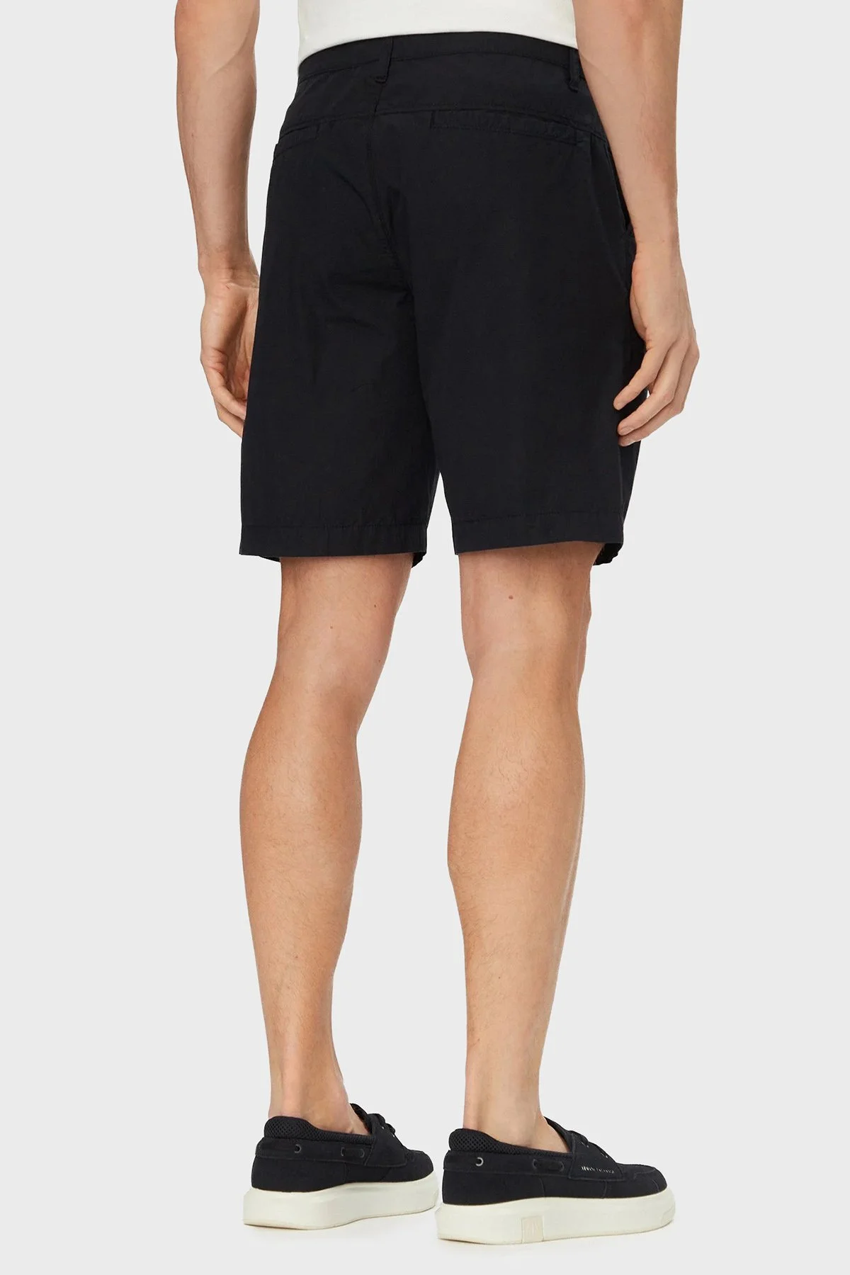 Emporio Armani % 100 Pamuk Regular Fit Logolu Normal Bel Short Erkek Şort EM000591 AF20428 UB102 LACİVERT - 2